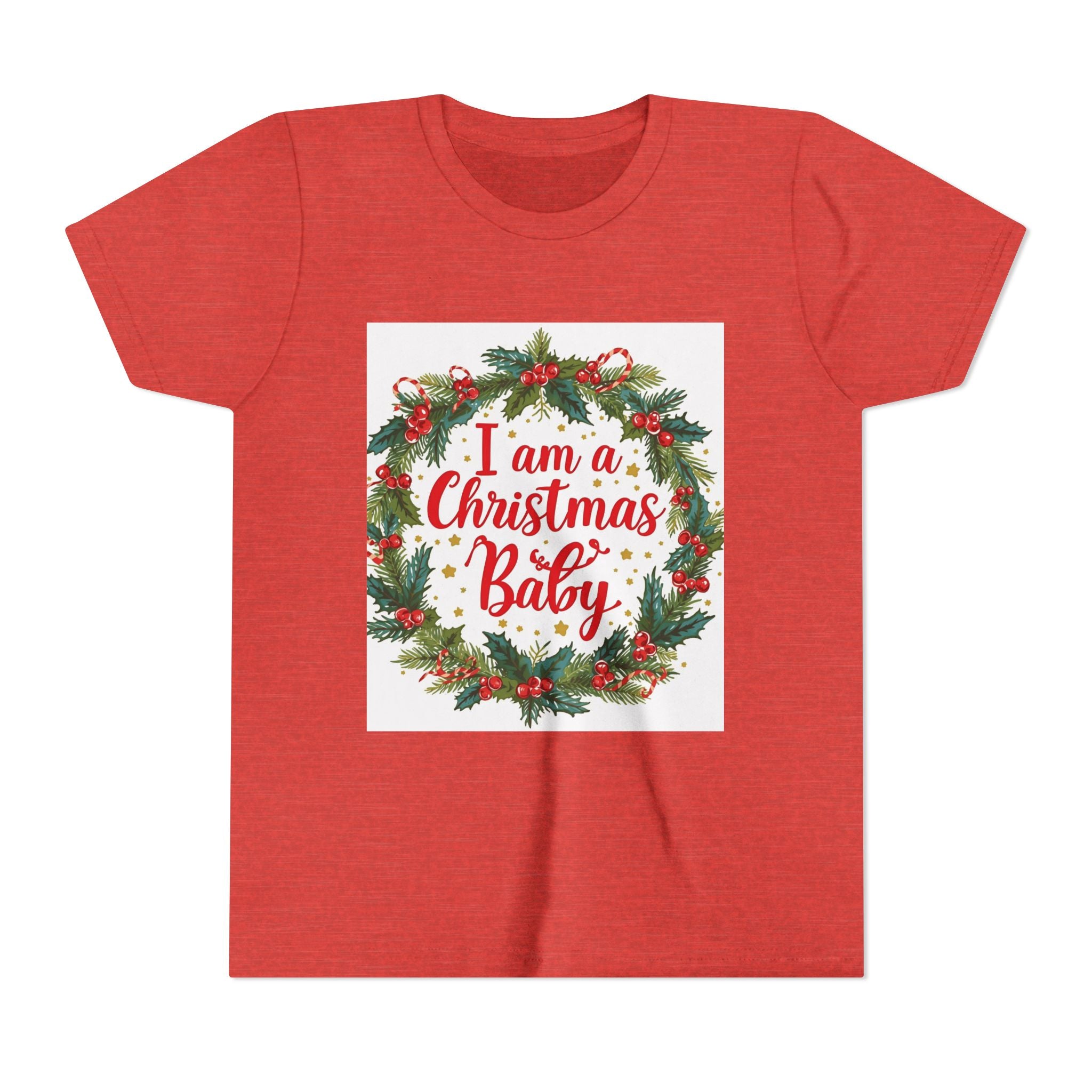 I Am A Christmas Baby Youth Short Sleeve Tee