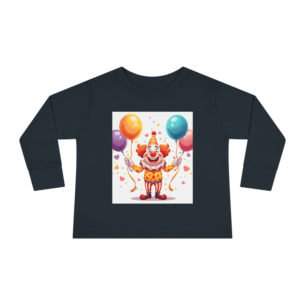 Funny Clown Toddler Long Sleeve Tee