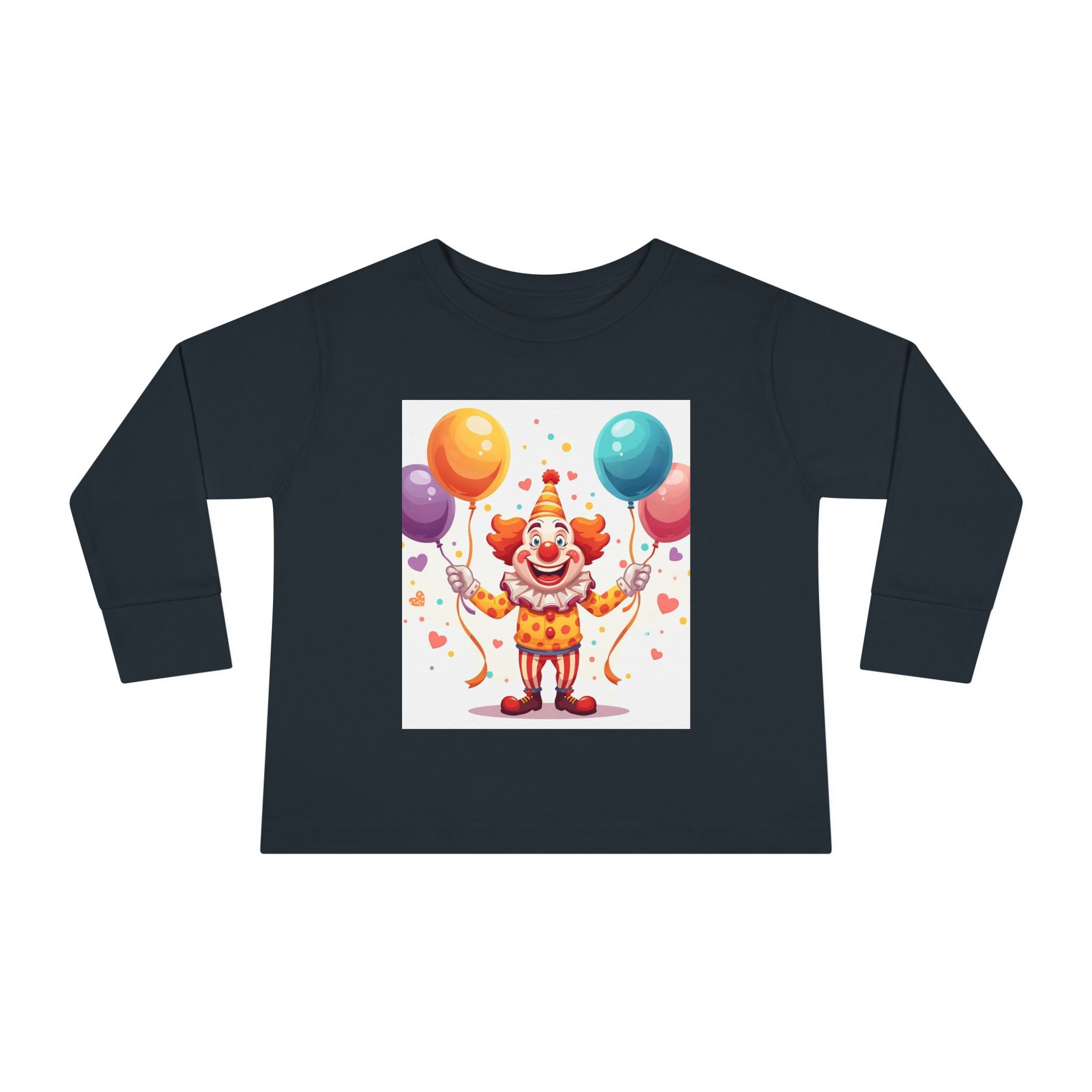 Funny Clown Toddler Long Sleeve Tee
