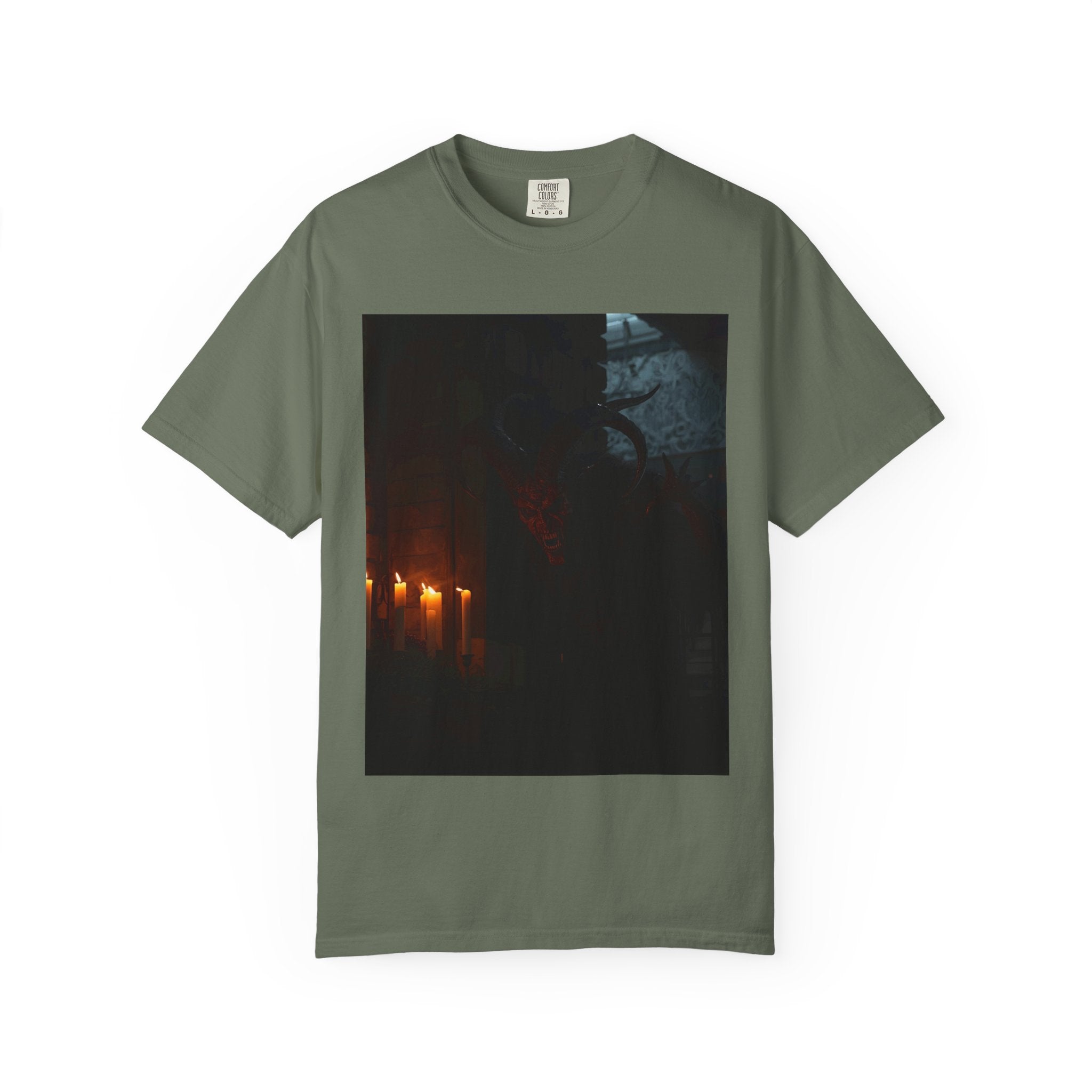 Spooky Halloween Pumpkin Shadow Unisex Garment-Dyed T-shirt