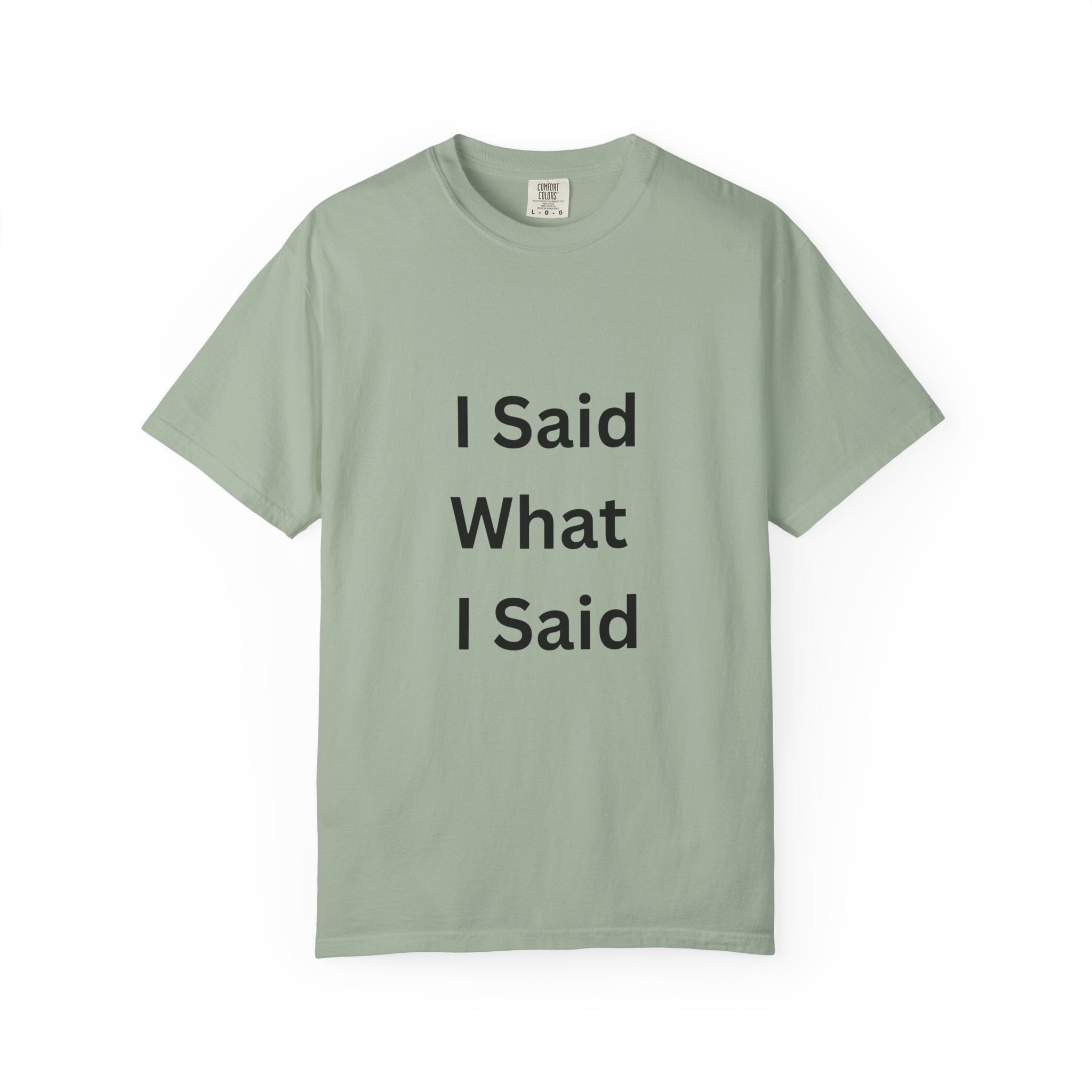 Unisex Garment-Dyed T-Shirt with 'I Said What I Said' Print, Casual Tee, Gift for Friends, Pop Culture Apparel, Relaxed Fit