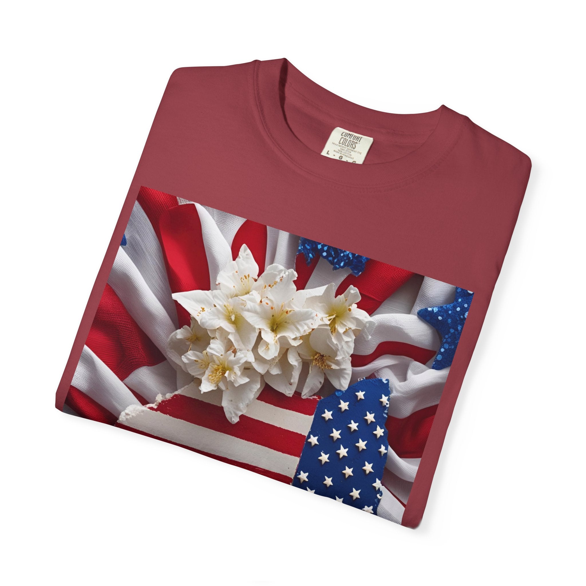 Patriotic Heart T-shirt for Festive Celebrations, 4th of July Apparel, Unisex Graphic Tee, American Pride Shirt, Independence Day Gift