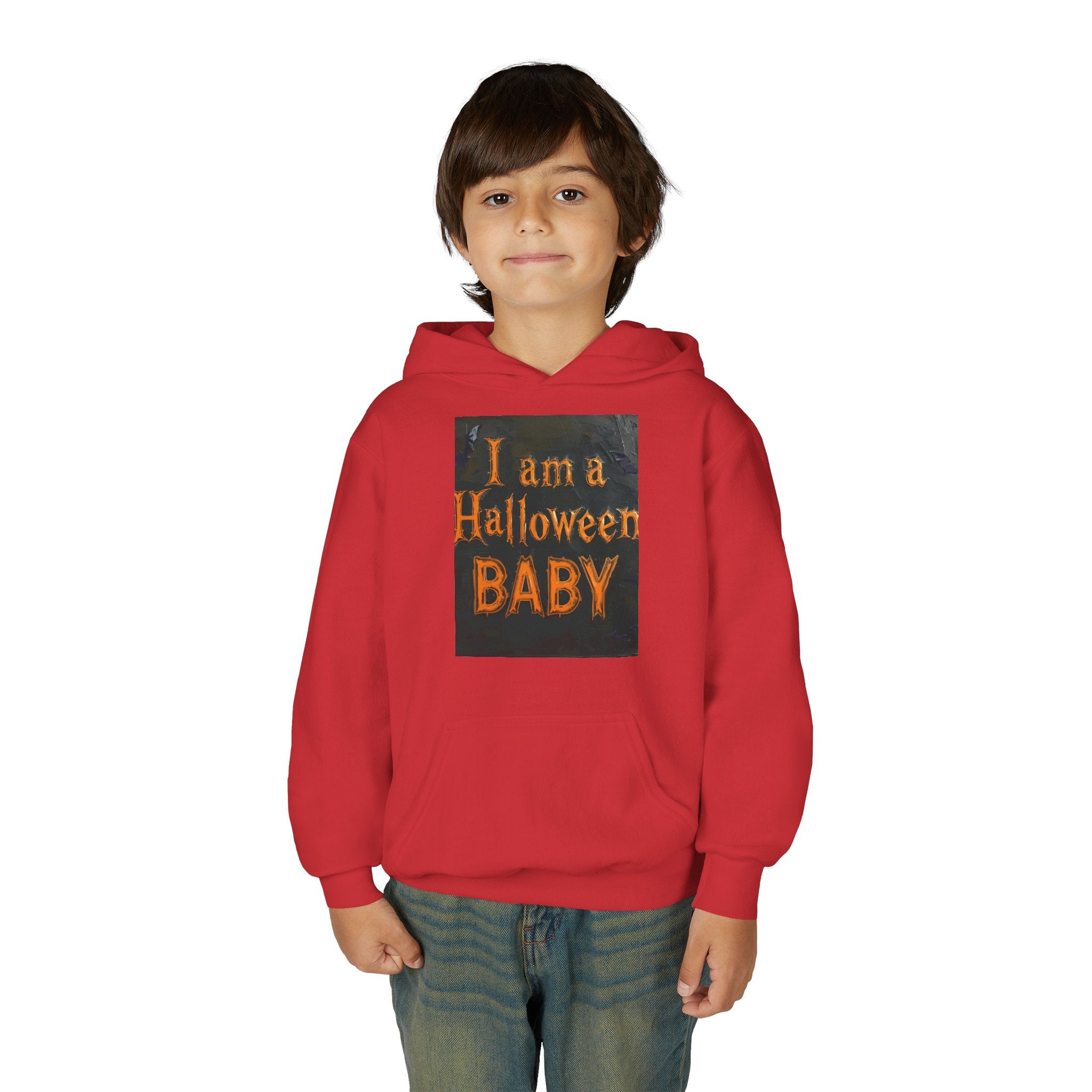 I Am A Halloween Baby Youth Heavy Blend Hooded Sweatshirt