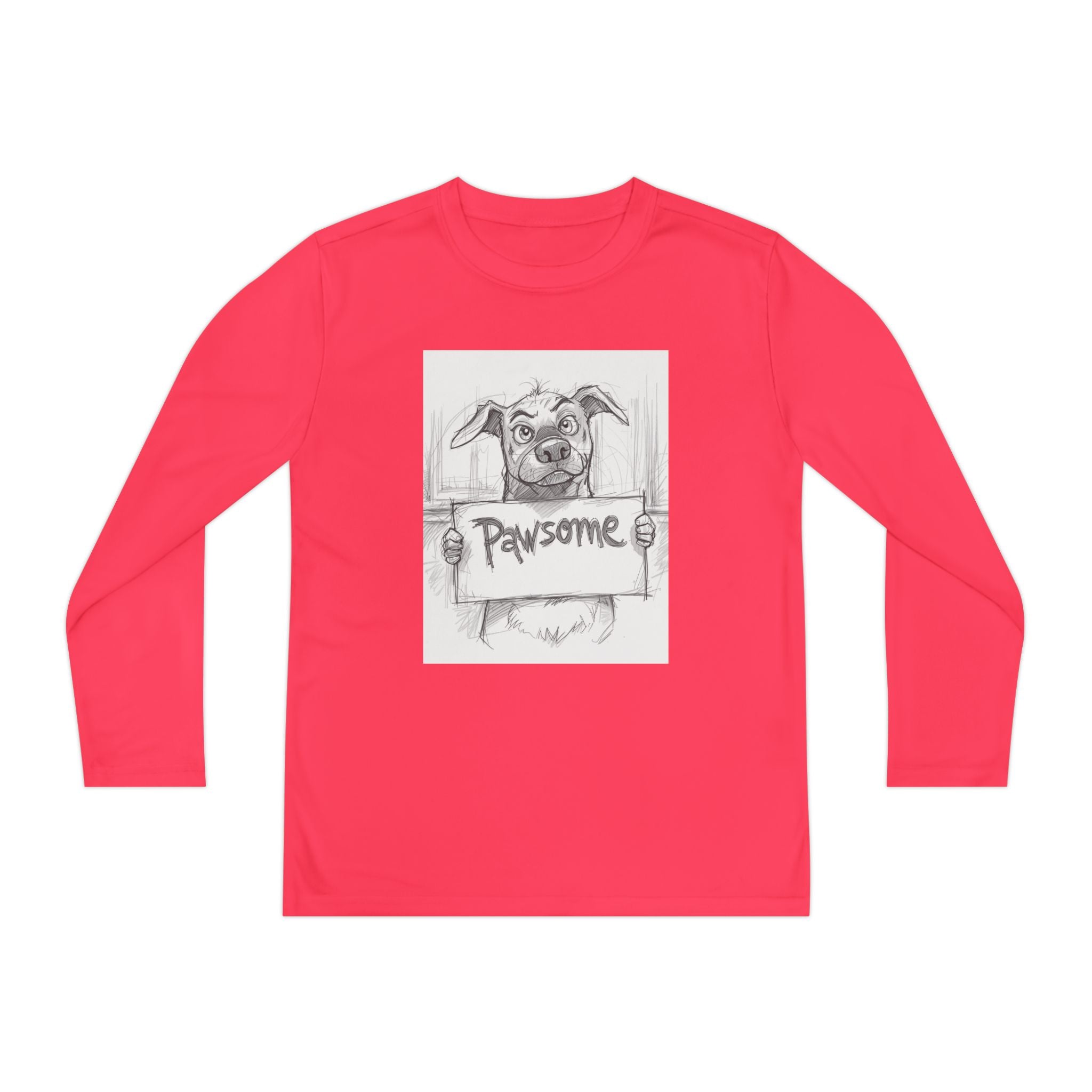 Pawsome Dog Youth Long Sleeve Competitor Tee