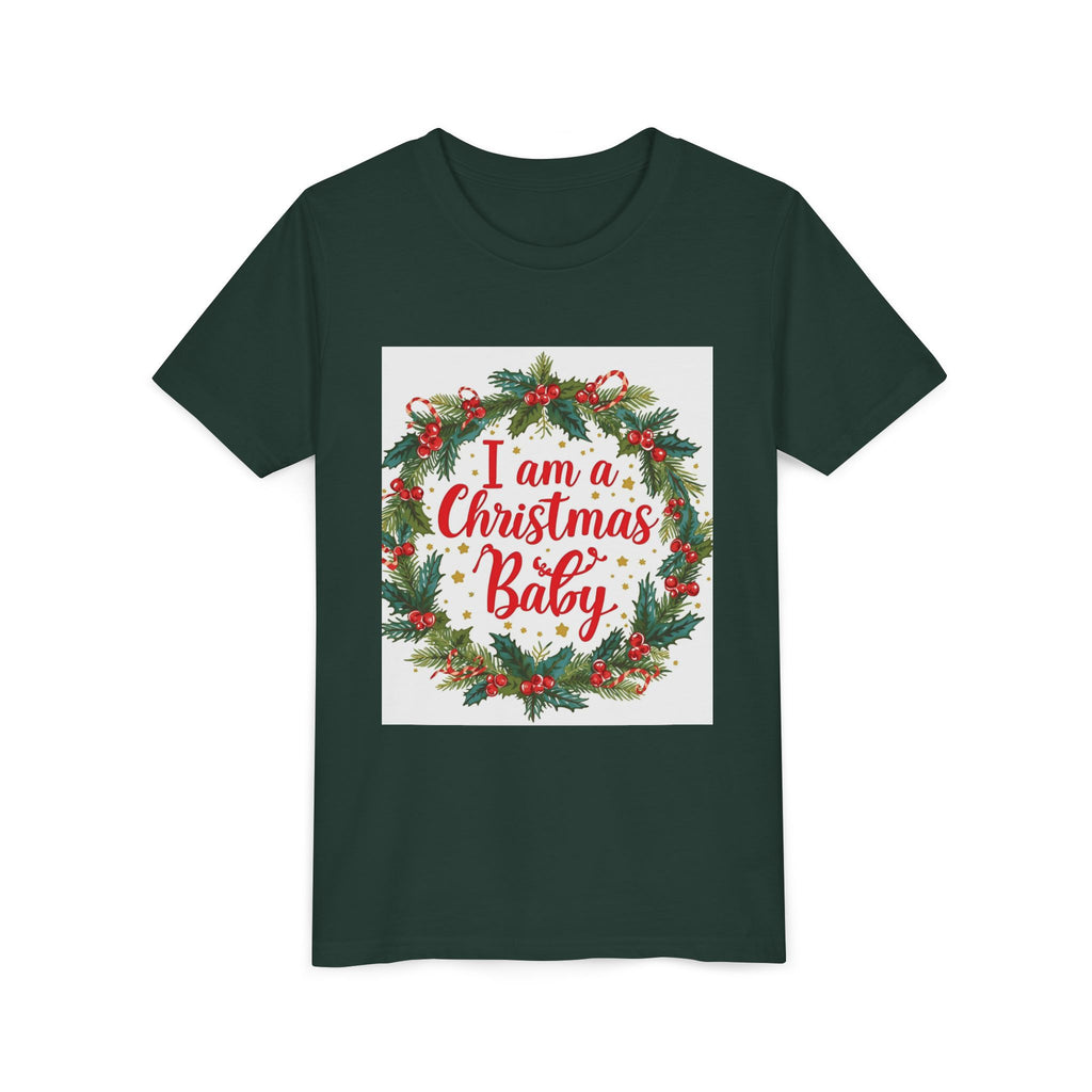 I Am A Christmas Baby Youth Short Sleeve Tee