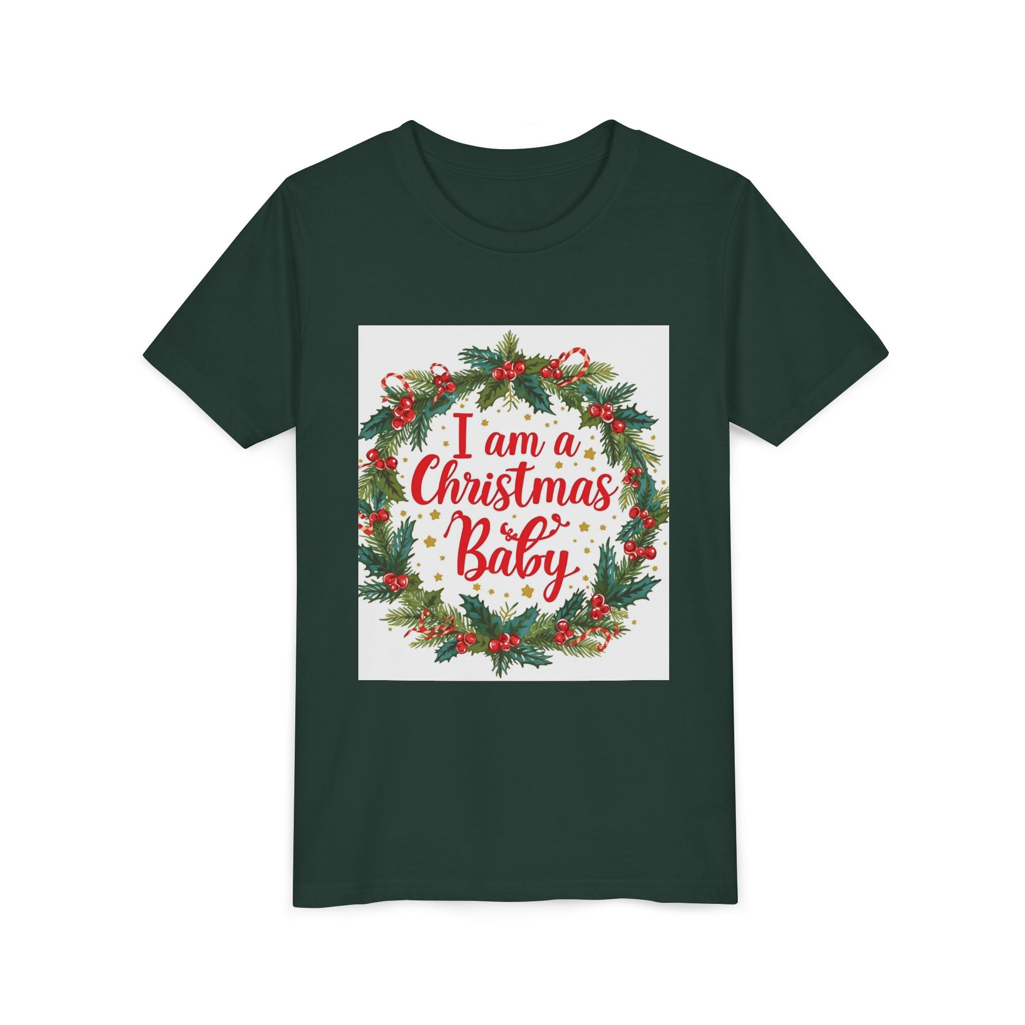 I Am A Christmas Baby Youth Short Sleeve Tee