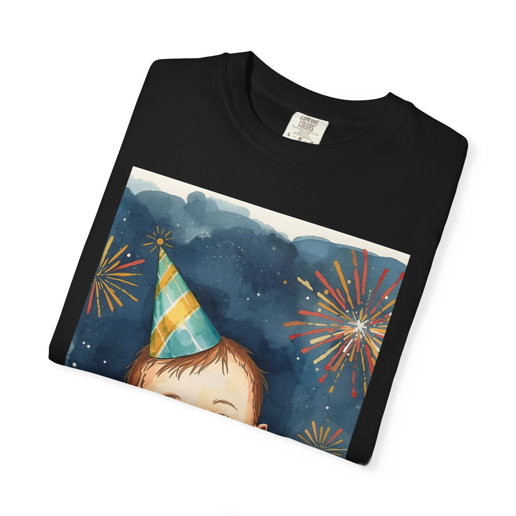New Year's Baby T-Shirt, Unisex Garment-Dyed Tee, Cute Holiday Shirt, Baby Celebration Apparel, Party Outfit, New Year Gift