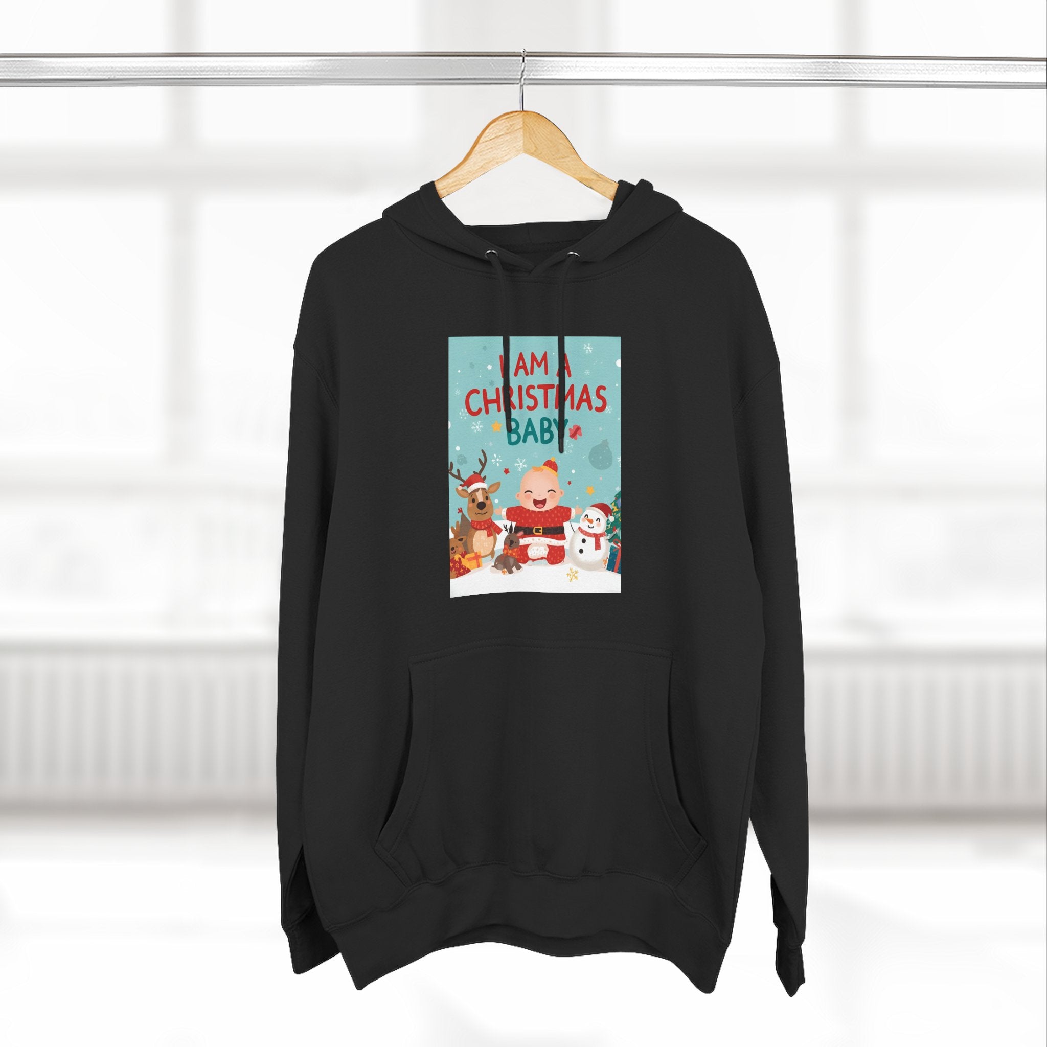 Chrstmas Three-Panel Fleece Hoodie