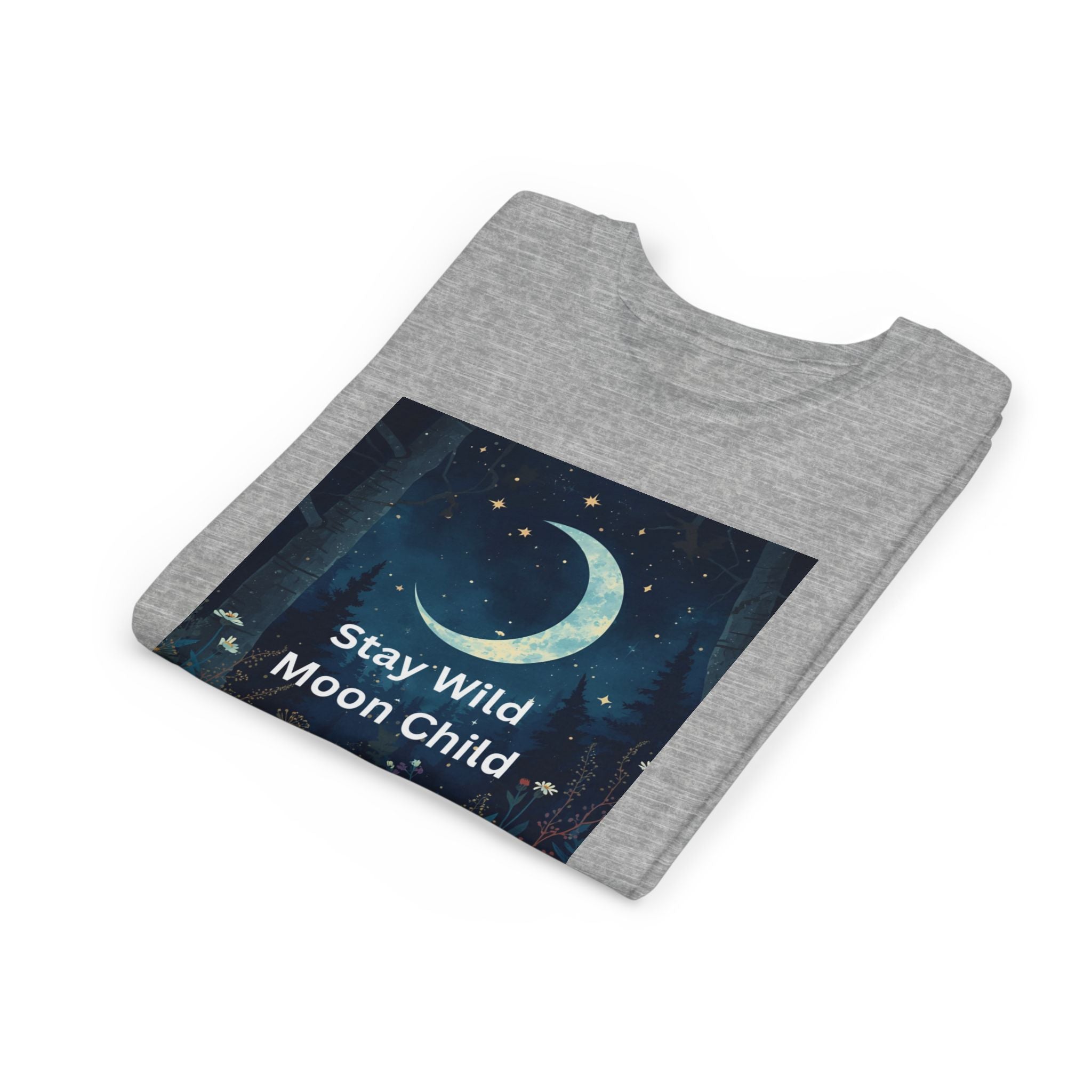 Stay Wild Moon Child Youth Tee - Adventure Tee, Nature Inspired Shirt, Cute Kids Clothing, Gift for Young Explorers, Eco-Friendly Tee