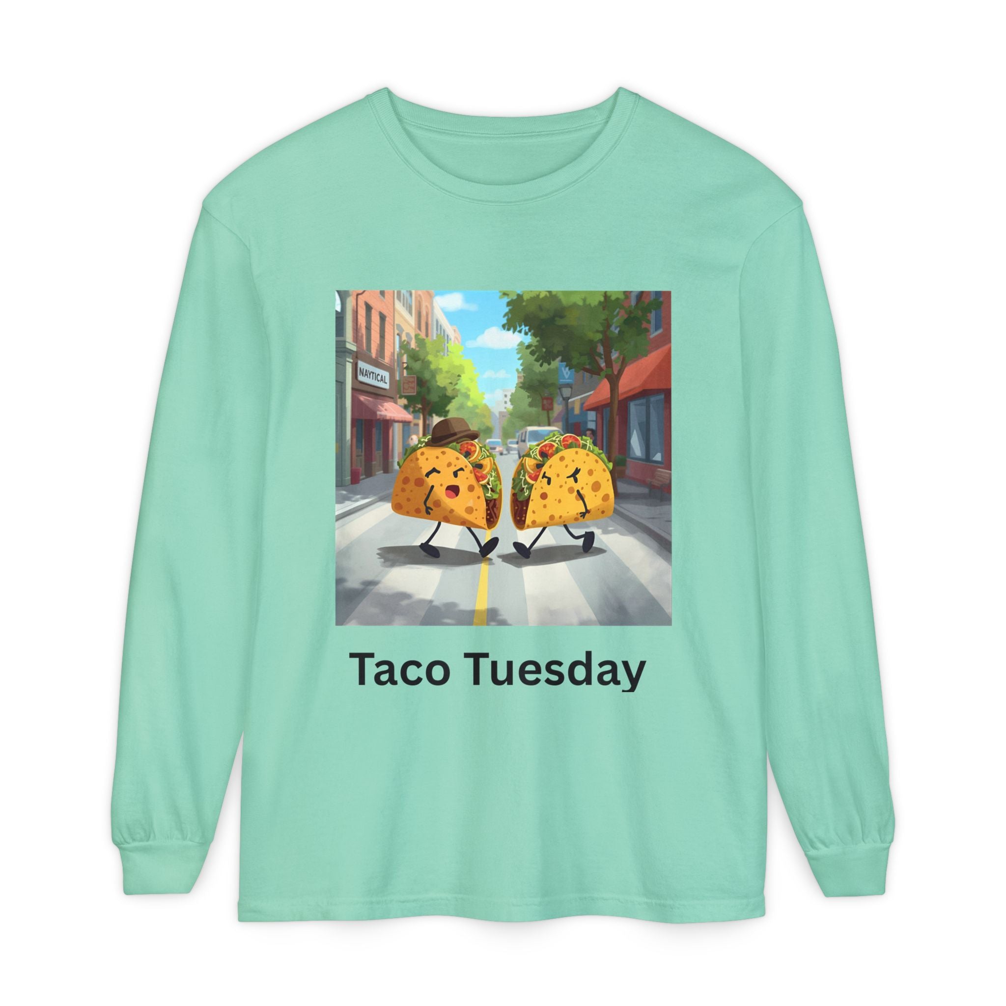 Taco Tuesday Unisex Garment-dyed Long Sleeve T-Shirt