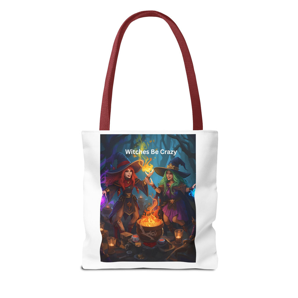 Spooky Halloween Witchy Tote Bag - Witches Be Crazy, Stylish Carryall, Halloween Gift, Boho Bag, Magic Lover's Accessory, Unique Shopper