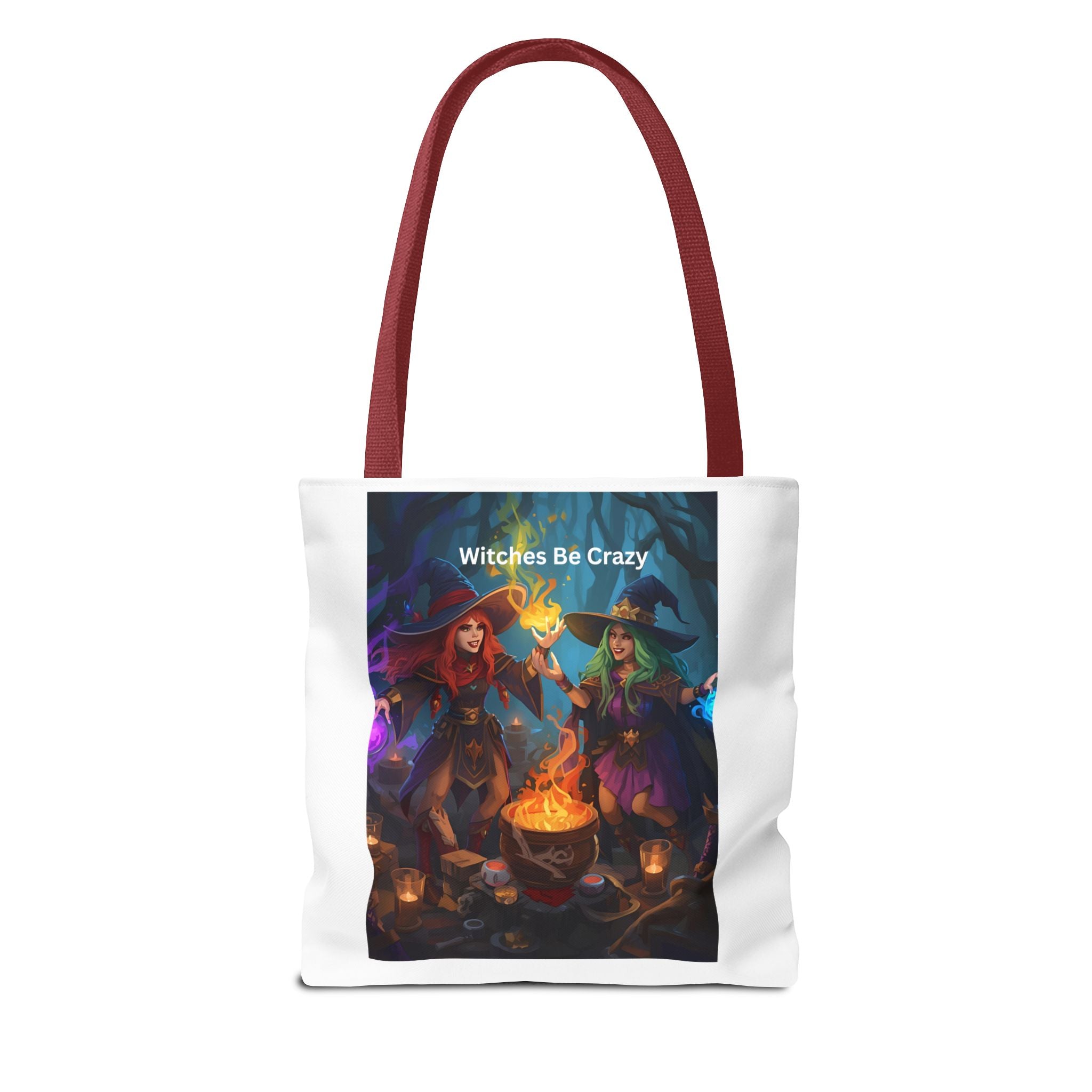 Spooky Halloween Witchy Tote Bag - Witches Be Crazy, Stylish Carryall, Halloween Gift, Boho Bag, Magic Lover's Accessory, Unique Shopper