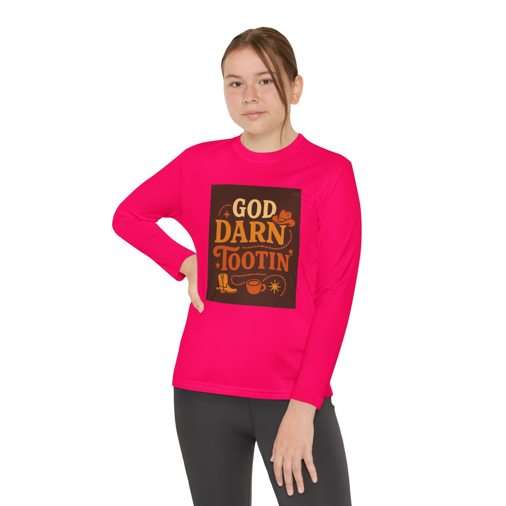 God Darn Tootin Youth Long Sleeve Competitor Tee