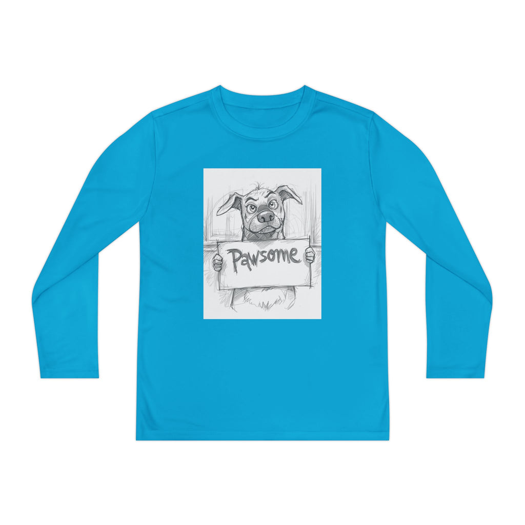 Pawsome Dog Youth Long Sleeve Competitor Tee