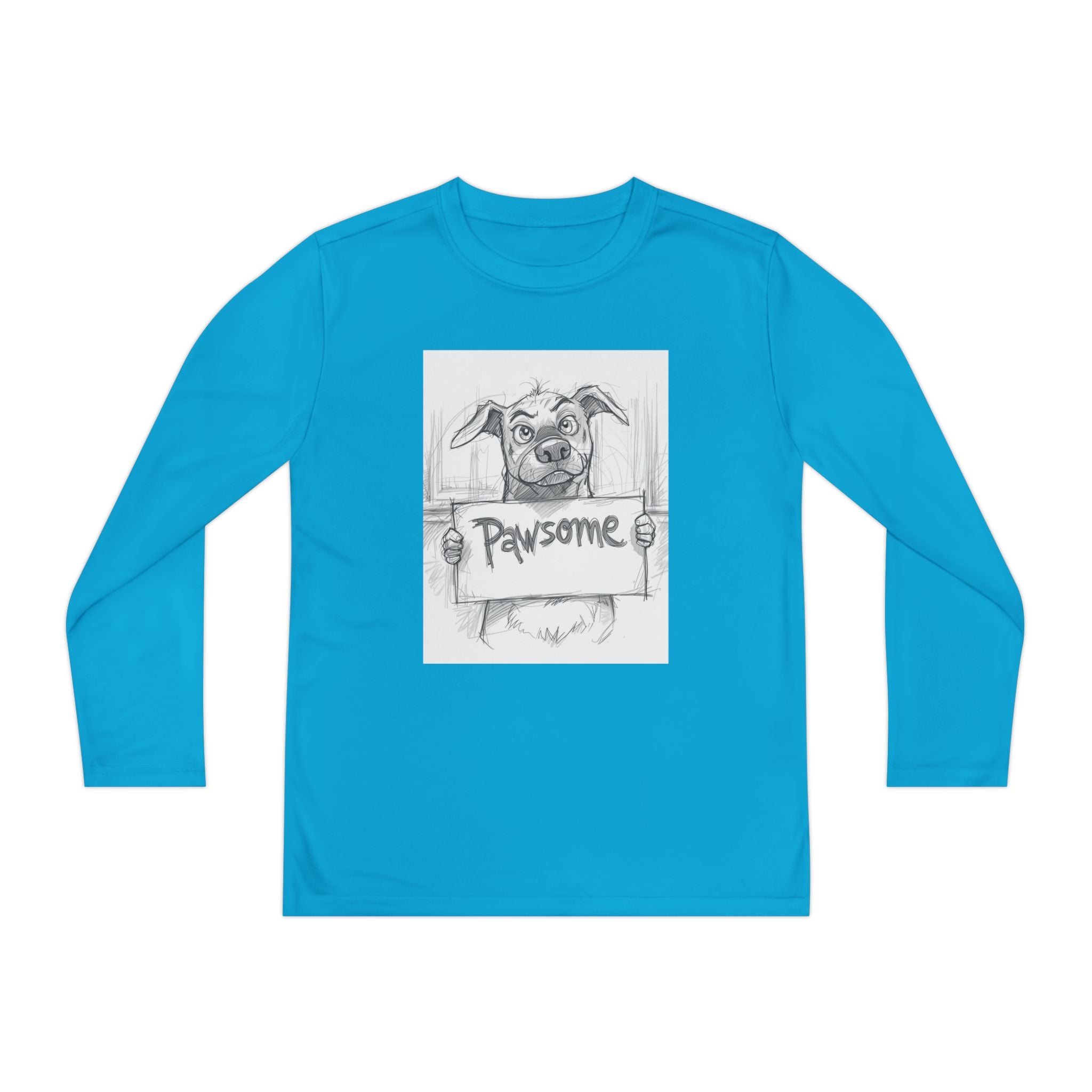 Pawsome Dog Youth Long Sleeve Competitor Tee