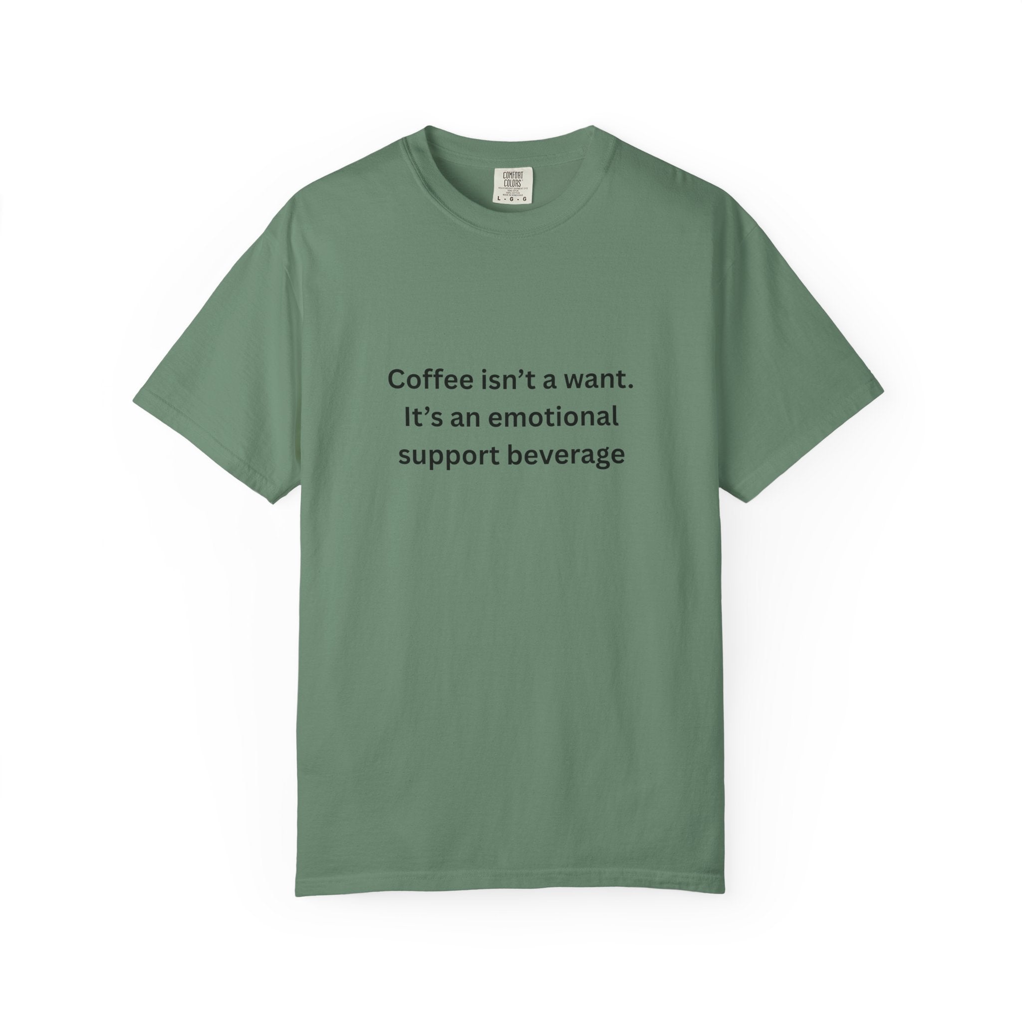 Emotional Support Coffee T-Shirt, Funny Coffee Tee, Gift for Coffee Lovers, Unisex Relaxed T-Shirt, Humor Apparel, Casual Wear