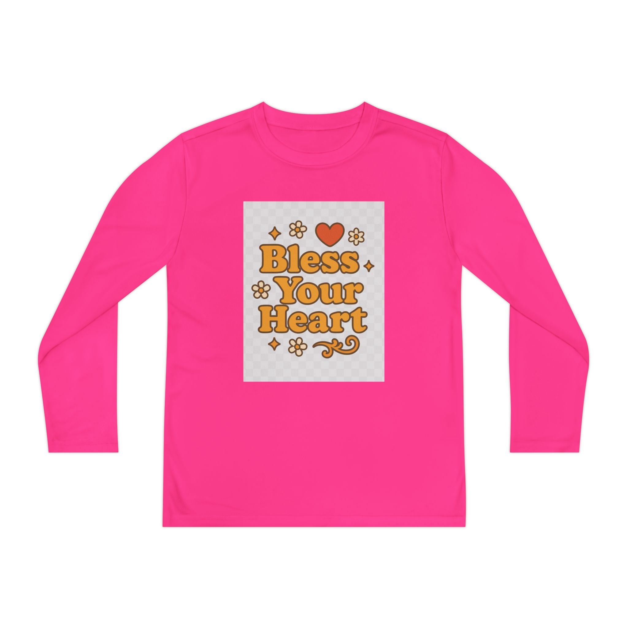 Bless Your Heart Youth Long Sleeve Competitor Tee
