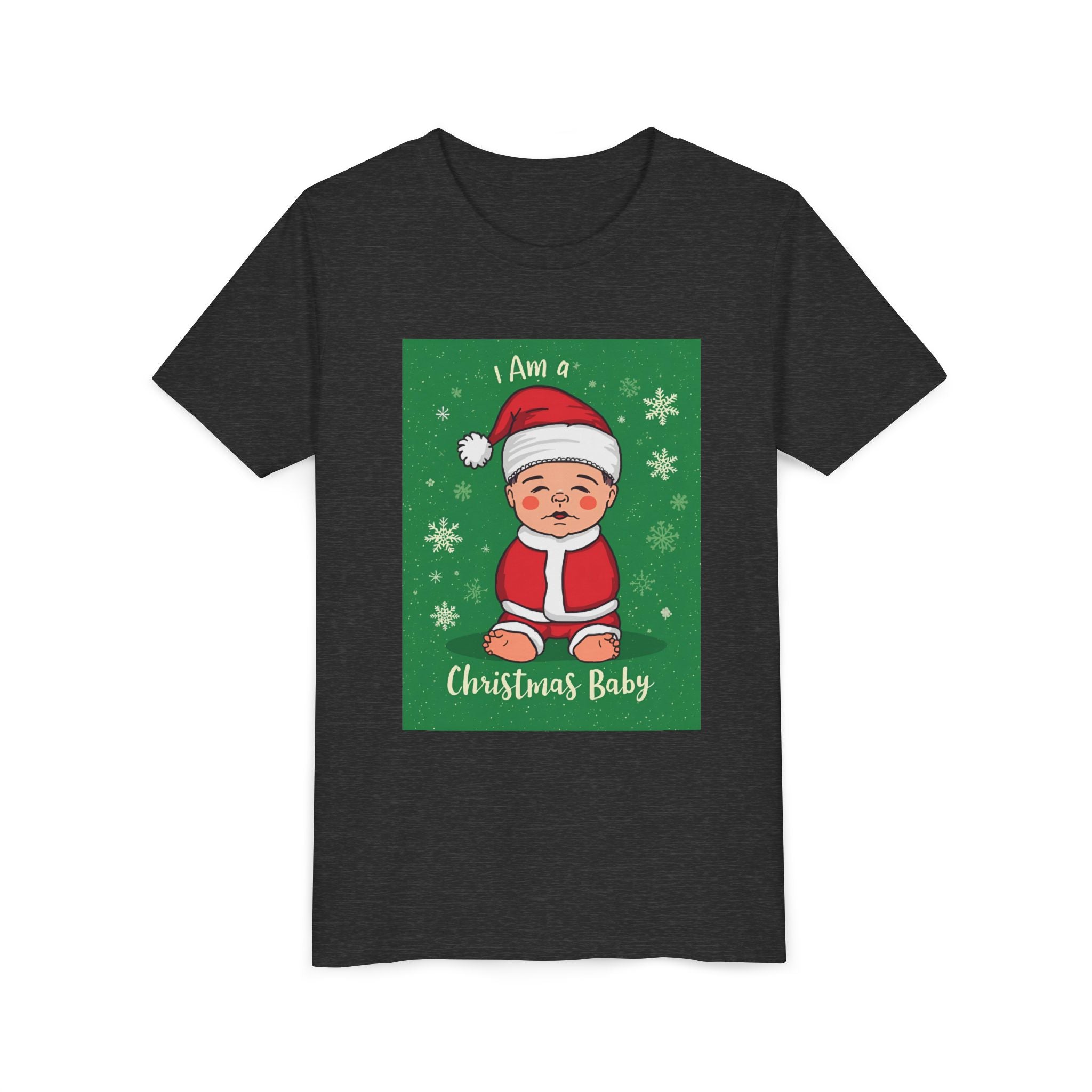 I Am A Christmas Baby Youth Short Sleeve Tee