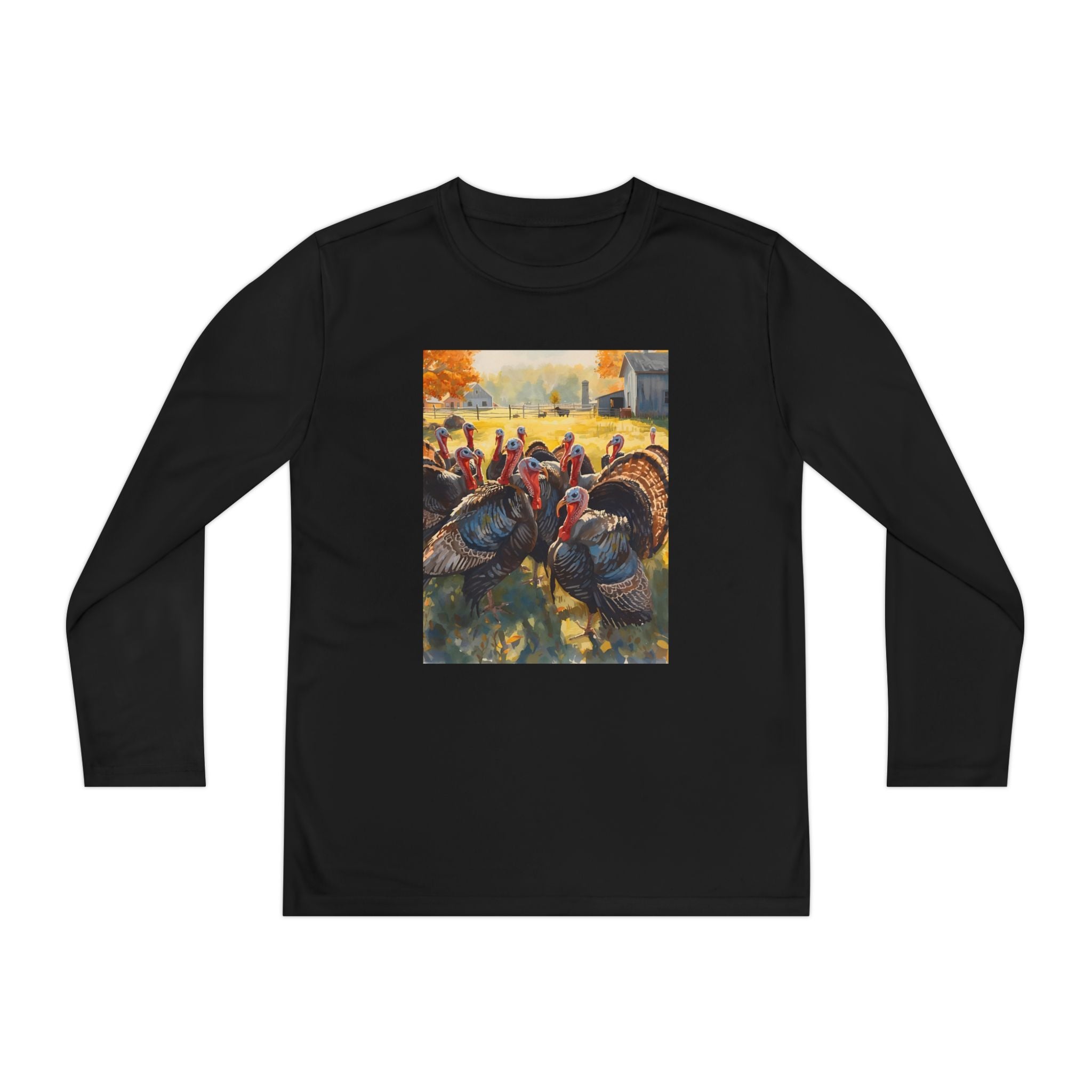 Thanksgiving Turkey Youth Long Sleeve Turkey Tee, Thanksgiving Shirt, Fall Outfit, Holiday Apparel, Kids Long Sleeve Top, Autumn Clothing