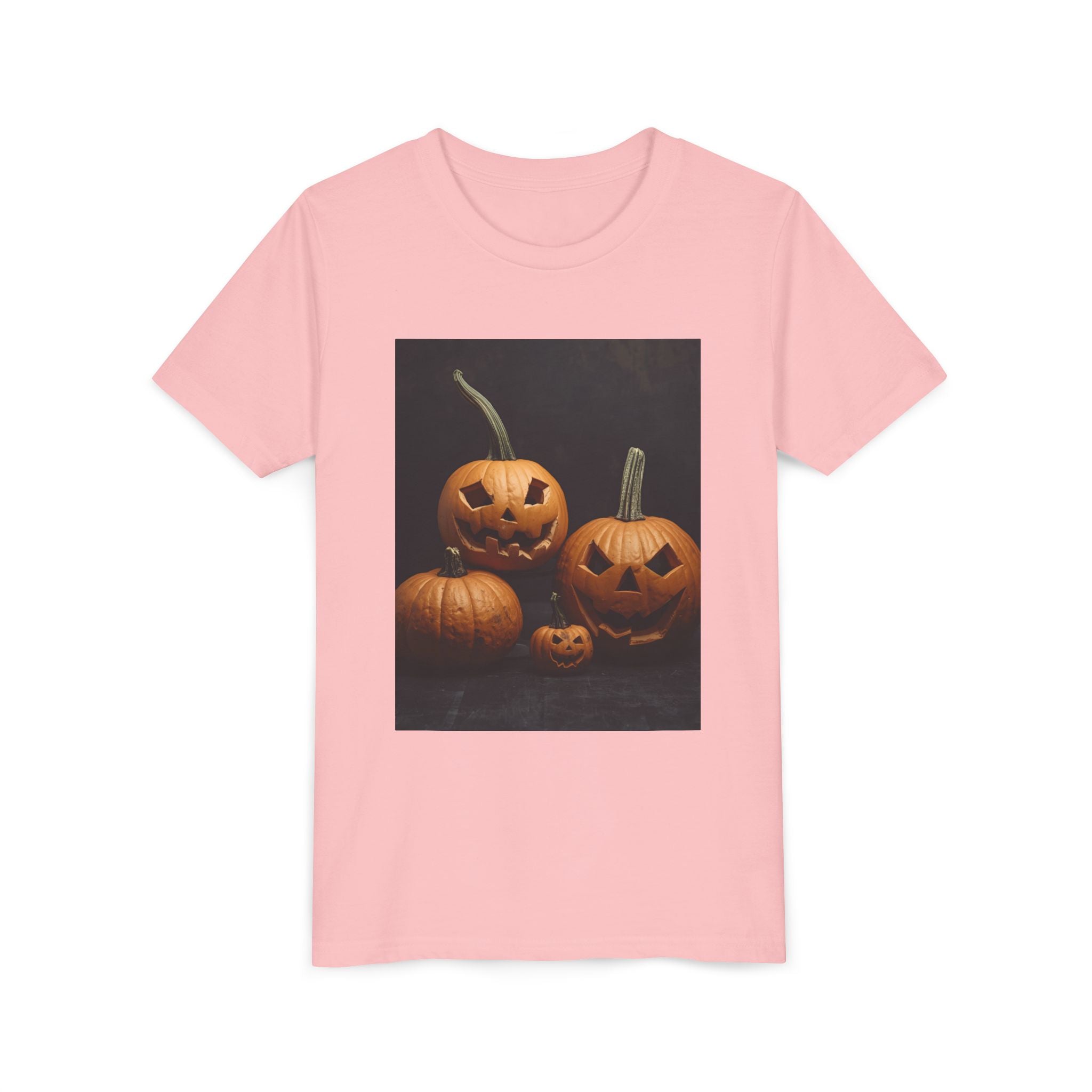 Spooky Halloween Pumpkin Youth Short Sleeve Tee