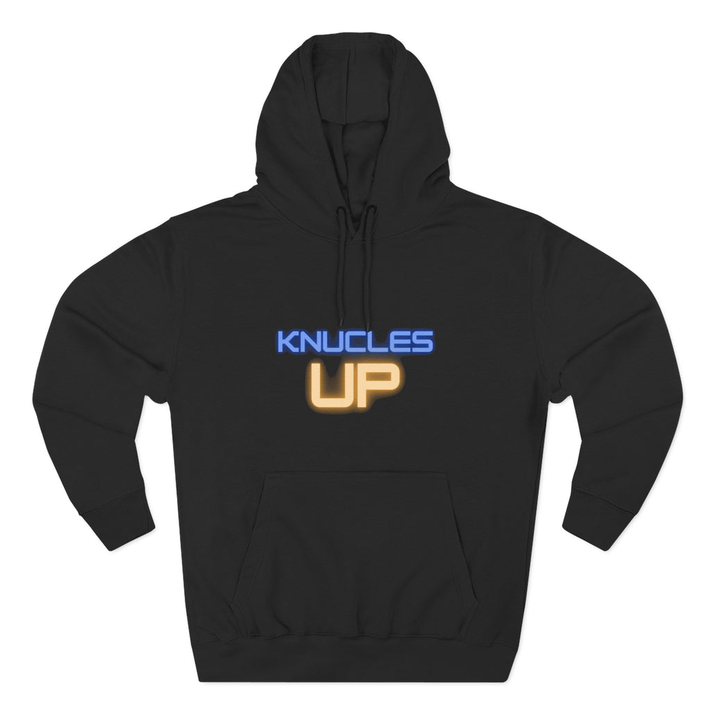 Knuckles Up Fleece Hoodie - Cozy Streetwear for Everyday Adventure, Gift for Him, Her, Cool Casual Attire, Relaxed Vibe