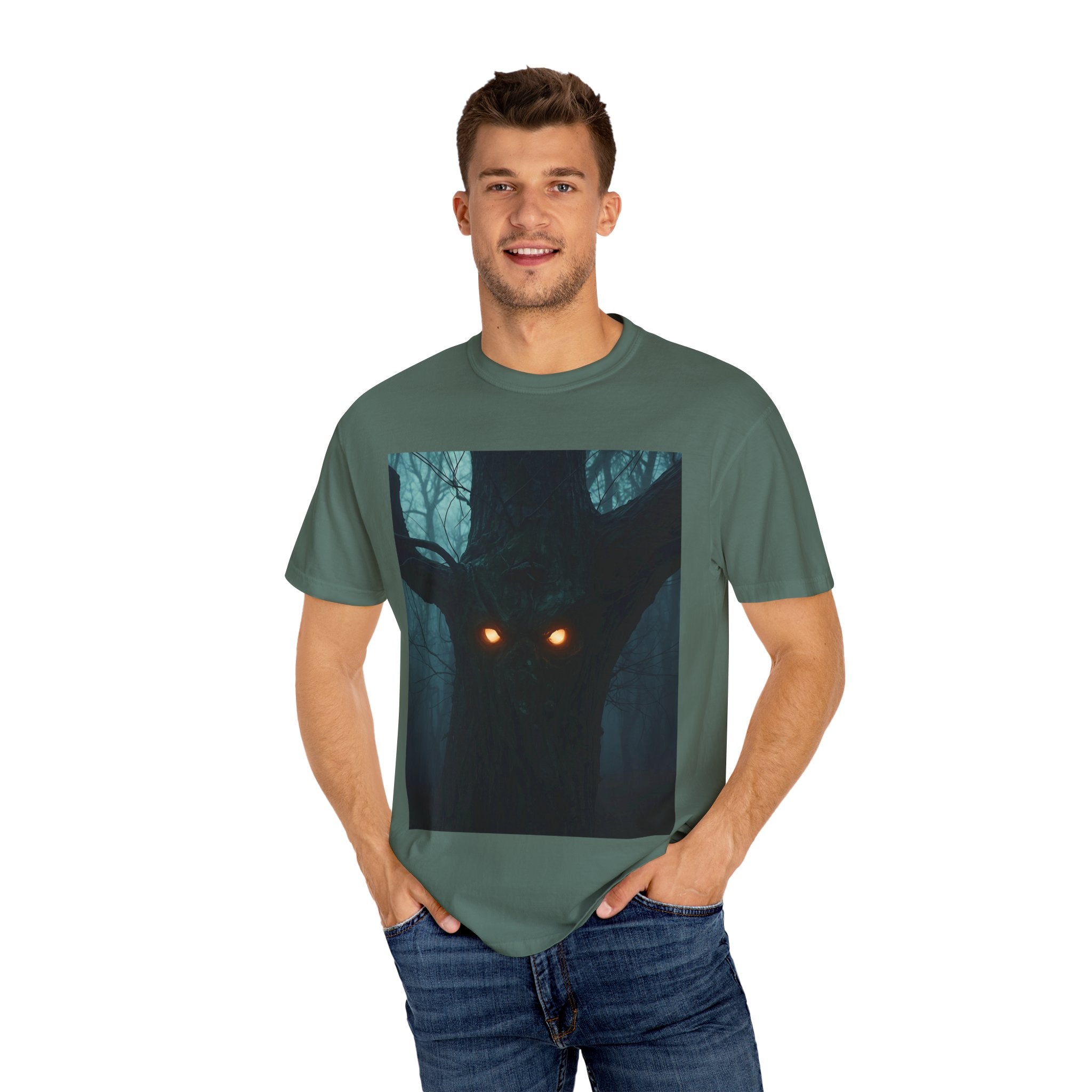 Spooky Mysterious Forest Creature T-Shirt, Unisex Shirt, Nature Lover Gift, Halloween Apparel, Unique Graphic Tee