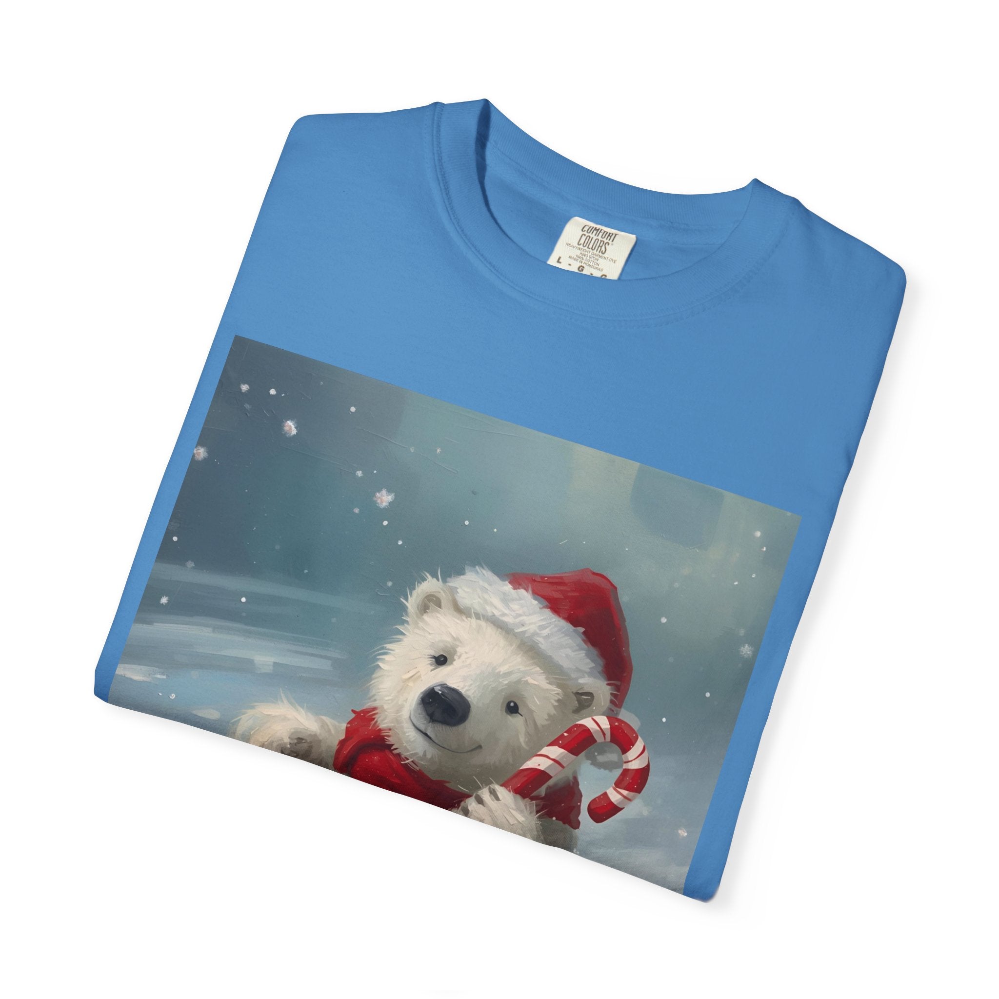 Cozy Christmas Bear T-Shirt, Winter Apparel, Holiday Gift, Family Matching Tee, Cute Polar Bear Design, Festive Outfit