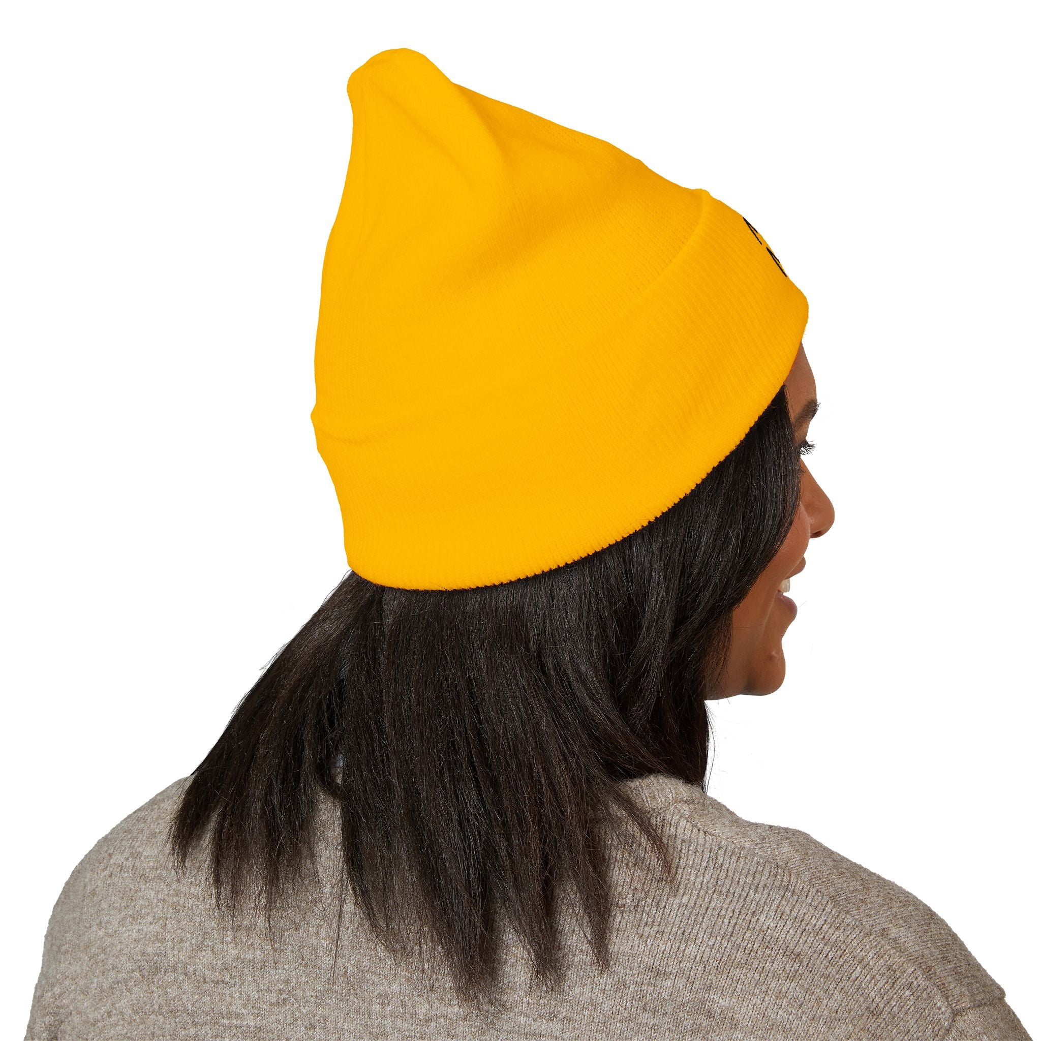 Mama Mode Embroidered Cuffed Beanie — Cozy Mom Knit Hat