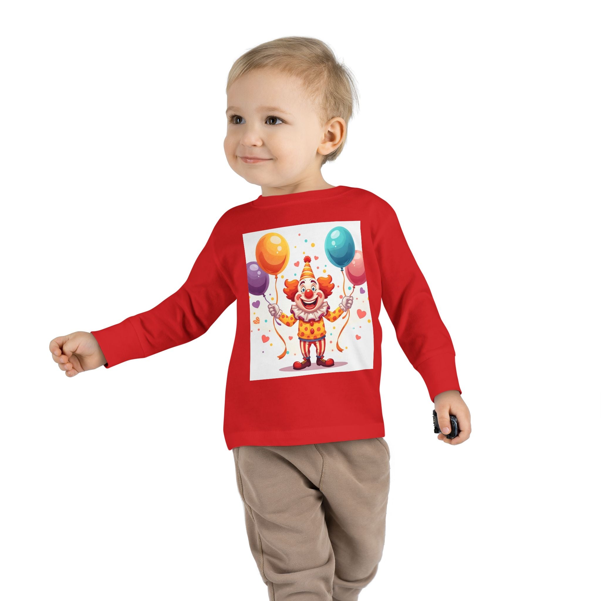 Funny Clown Toddler Long Sleeve Tee