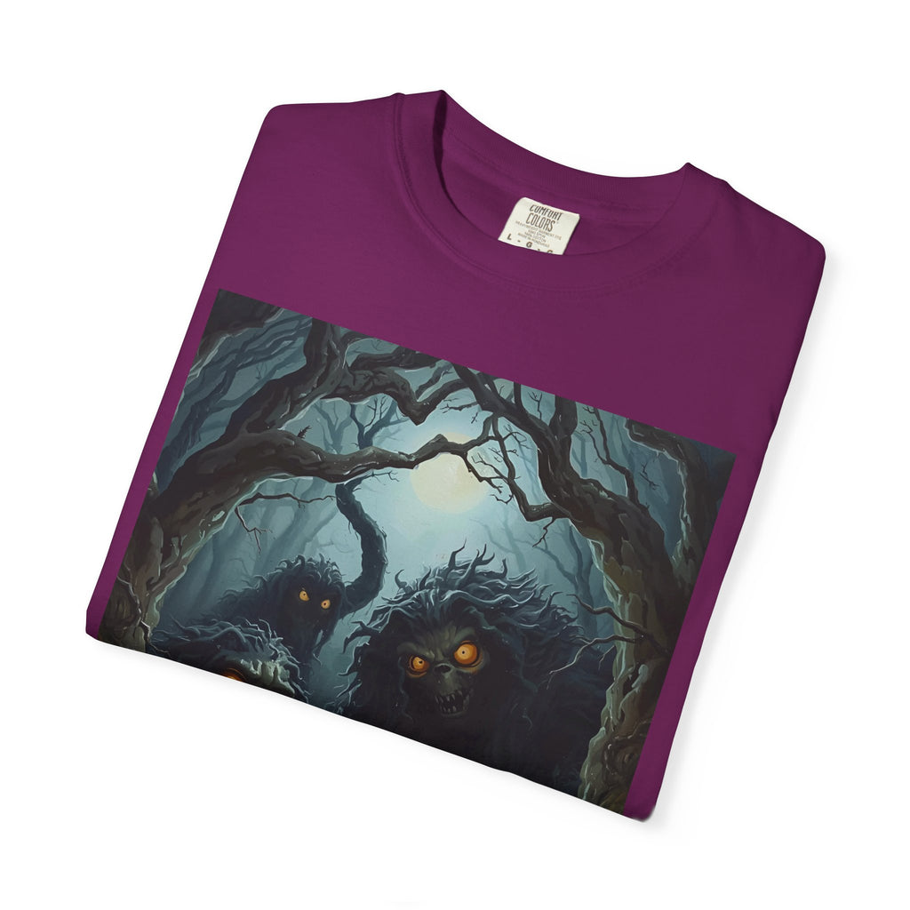 Spooky Mysterious Forest Graphic T-Shirt, Unisex Tee, Nature Lover Gift, Halloween Apparel, Unique Artwear