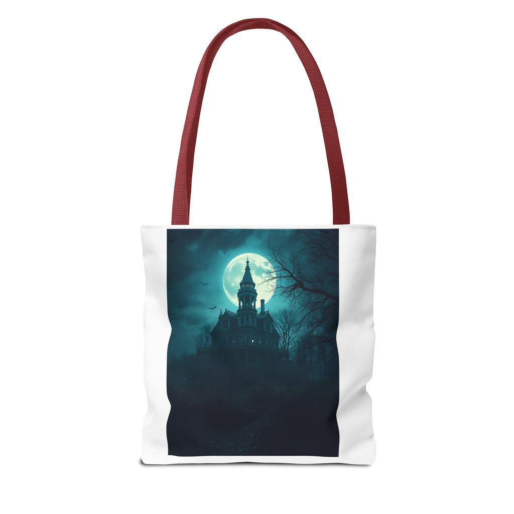 Haunting Moonlight Tote Bag, Gothic Halloween Bag, Spooky Night Carryall, Festival Tote, Eerie Gift for Horror Lovers