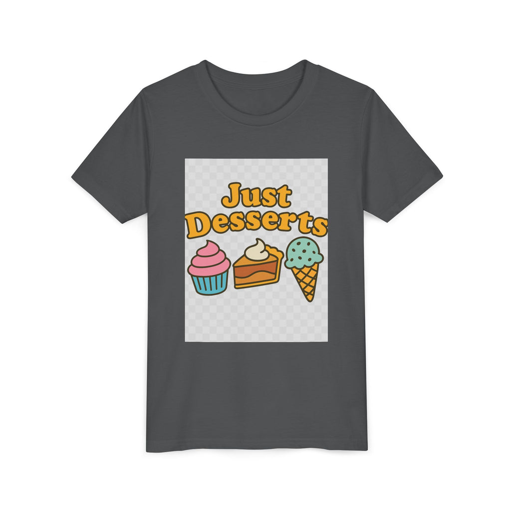 Youth Short Sleeve Tee - Just Desserts Ice Cream and Cupcake Graphic T-Shirt