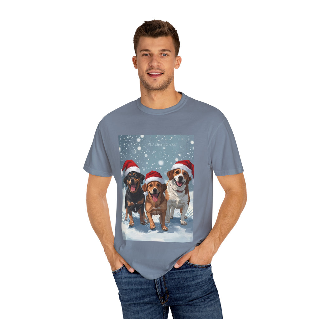 Cute Festive Dog Christmas T-Shirt, Unisex Holiday Tee, Cute Pet Lover Shirt, Christmas Apparel, Dog-Themed Gift, Winter Wear, Fun Family Outfit