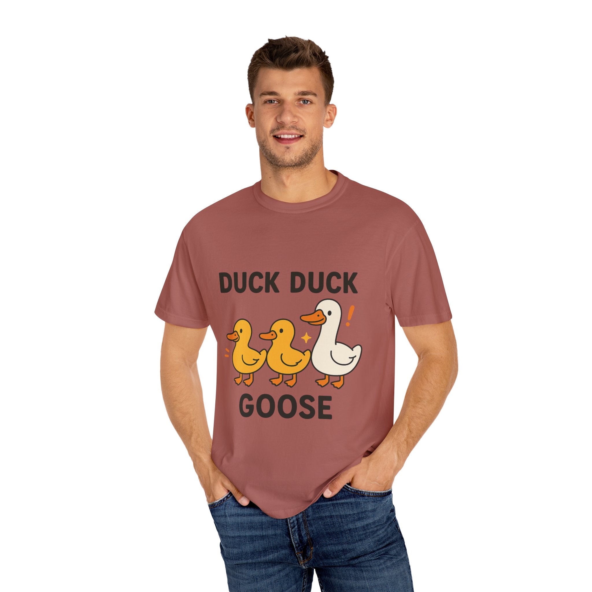 Duck Duck Goose Unisex T-Shirt, Funny Animal Shirt, Cute Gift for Kids, Family Game Night Tee, Everyday Casual Wear, Playful Graphic Top