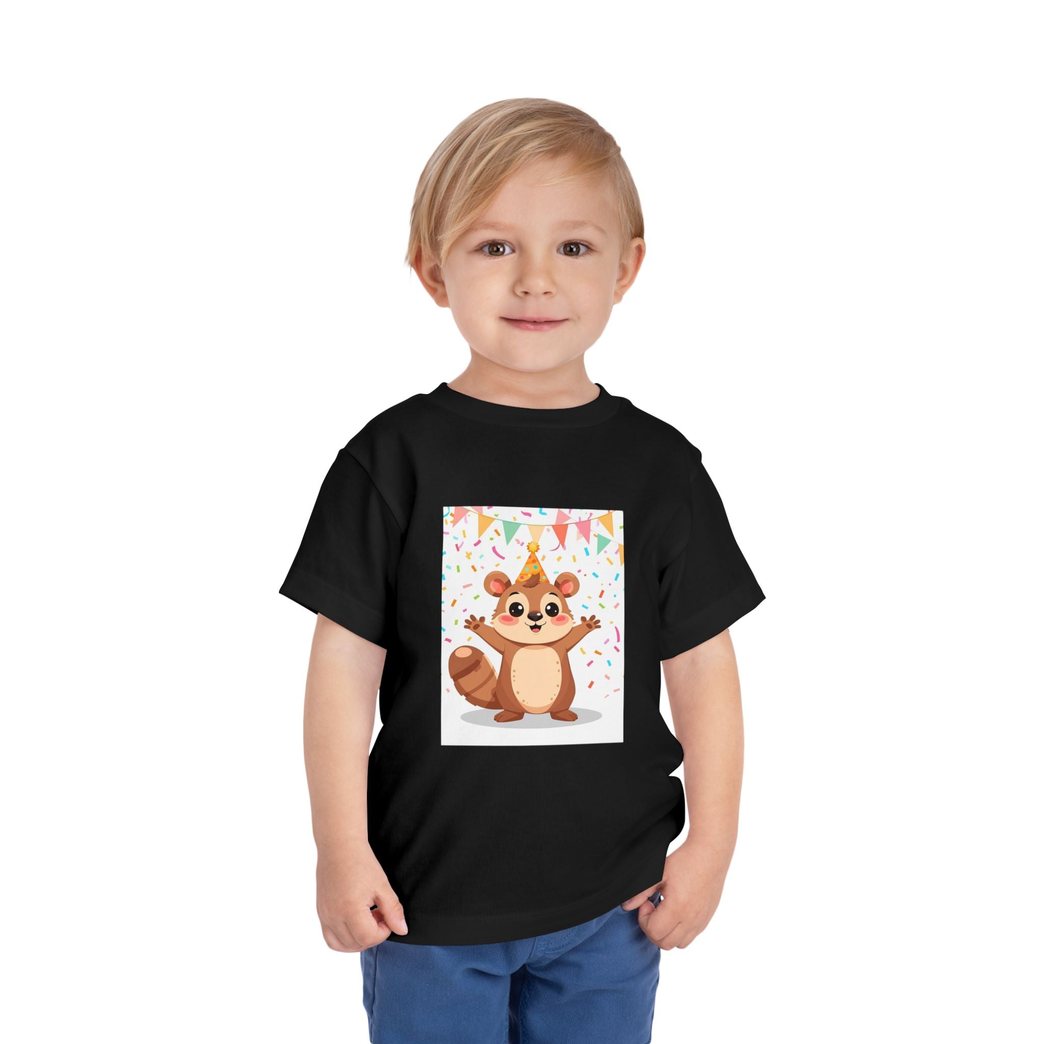 Party Animal With Squirl Toddler Short Sleeve Tee