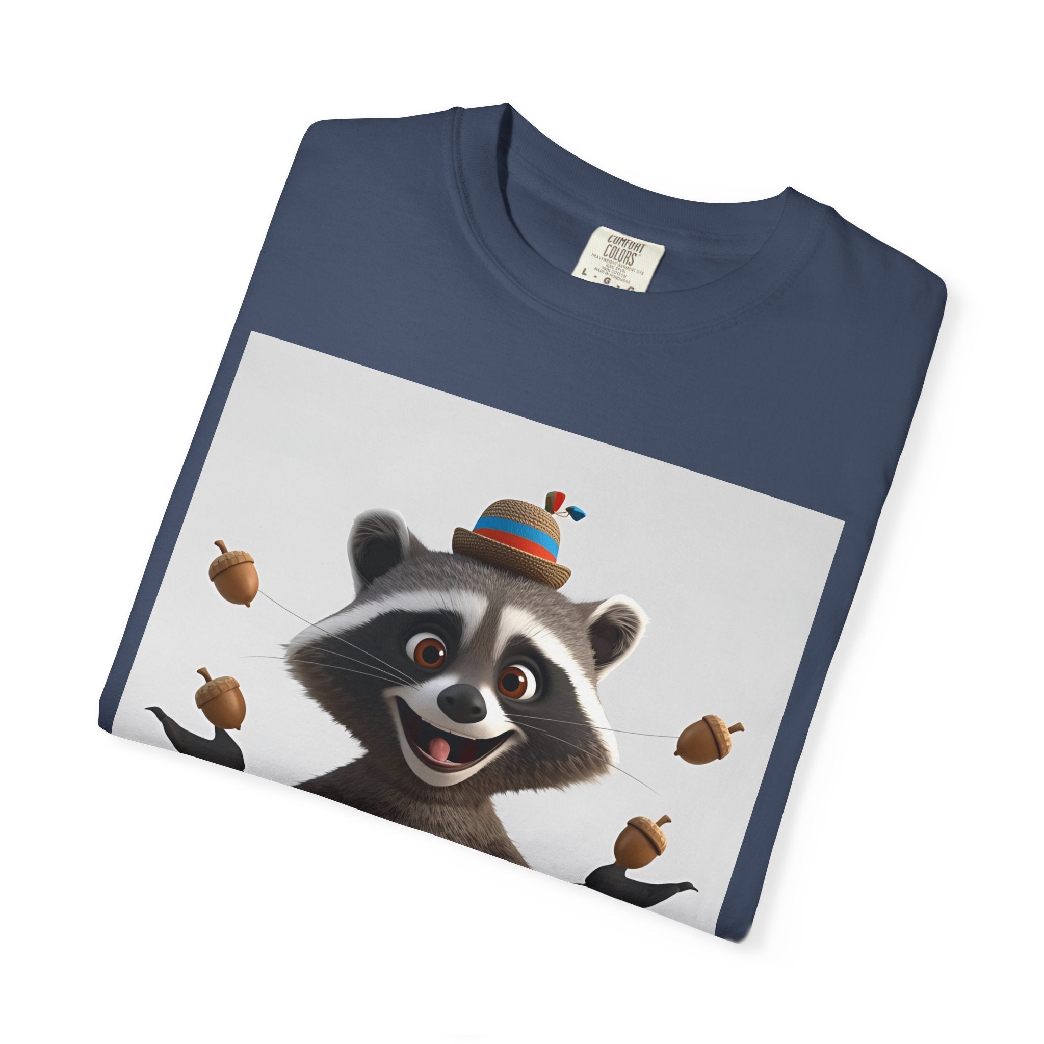 Whimsical Raccoon T-Shirt, Unisex Graphic Tee, Cute Animal Shirt, Fun Gift for Kids and Adults, Quirky Nature Lover Apparel, Party Wear