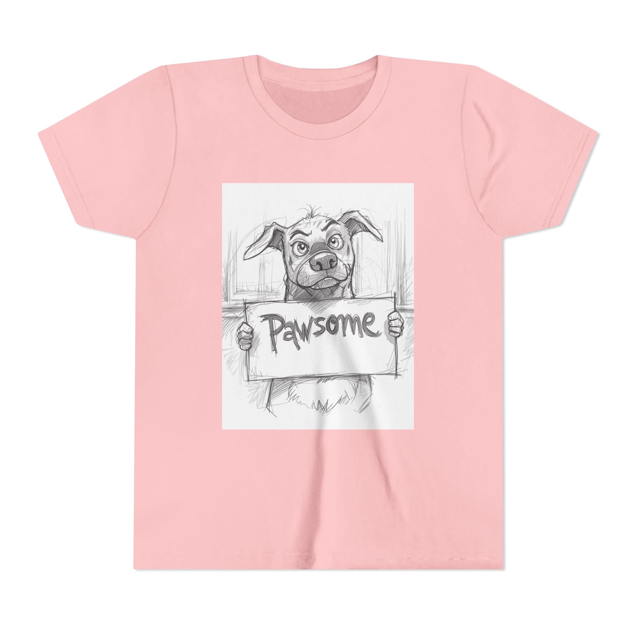 Pawsome Youth Tee - Adorable Dog Design, Gift for Animal Lovers, Birthday, Back to School, Fun Pet Shirt, Kids' Fashion