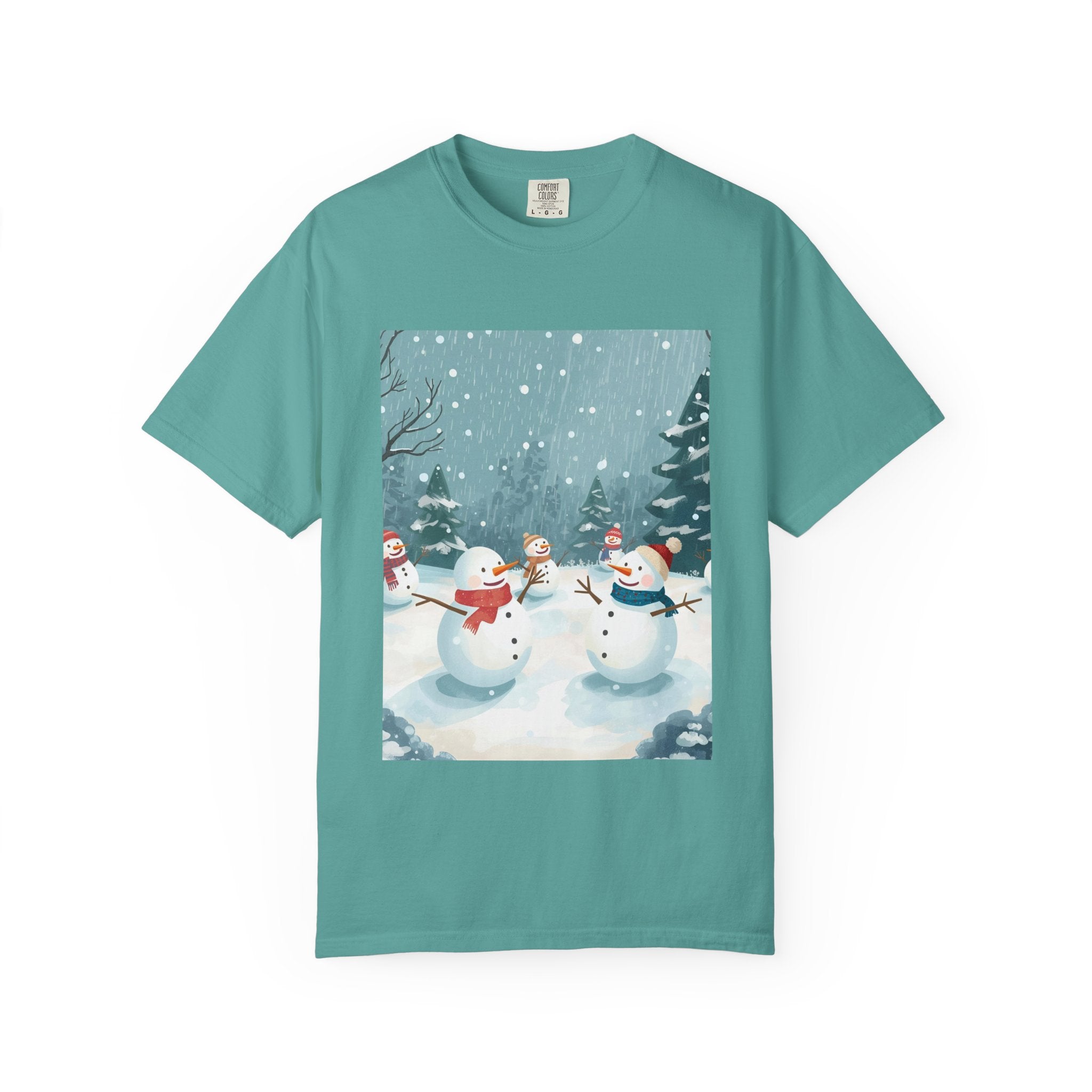 Festive Christmas Snowman Winter Wonderland T-shirt, Holiday Tee, Snowman Gift, Cozy Apparel, Unisex Christmas Shirt, Festive Winter Wear