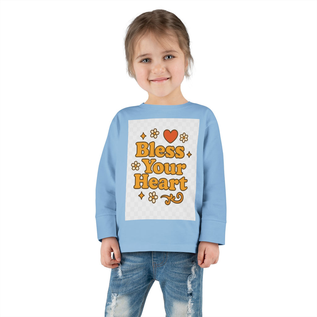 Toddler Long Sleeve Tee - "Bless Your Heart" Design