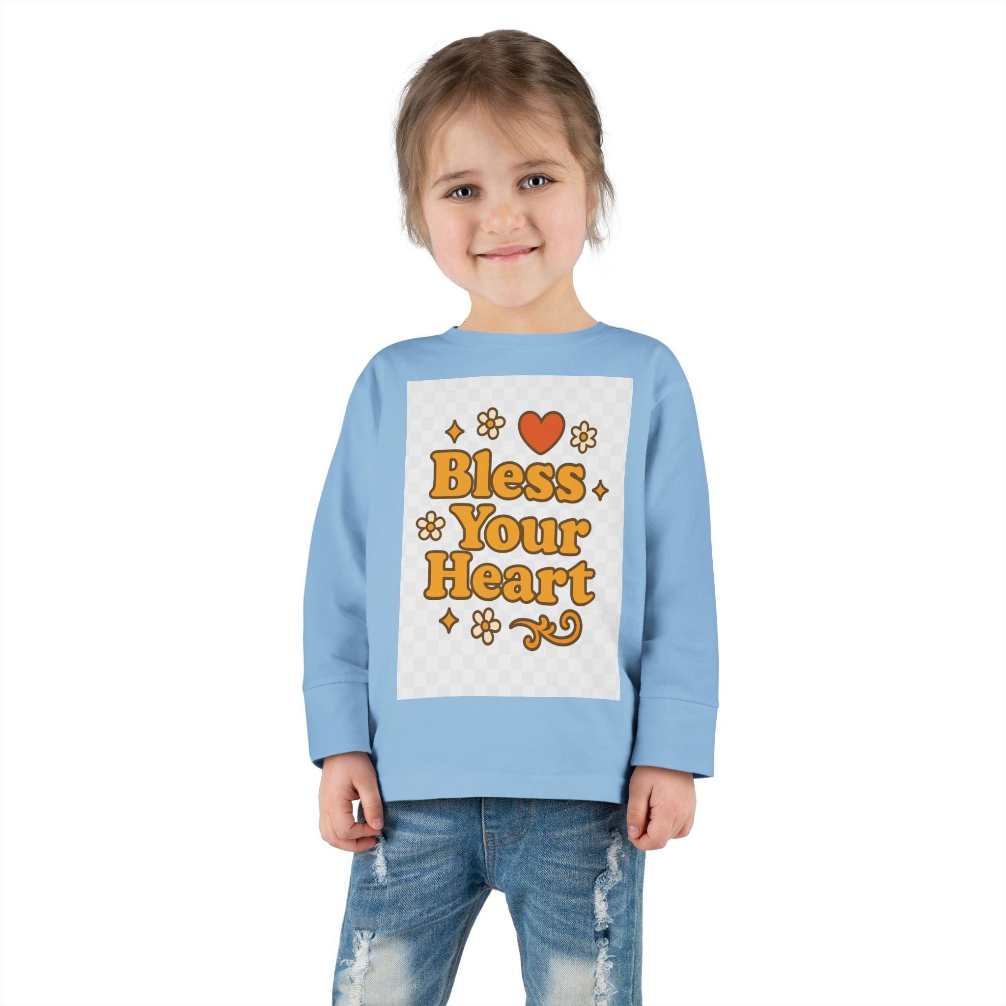 Toddler Long Sleeve Tee - "Bless Your Heart" Design