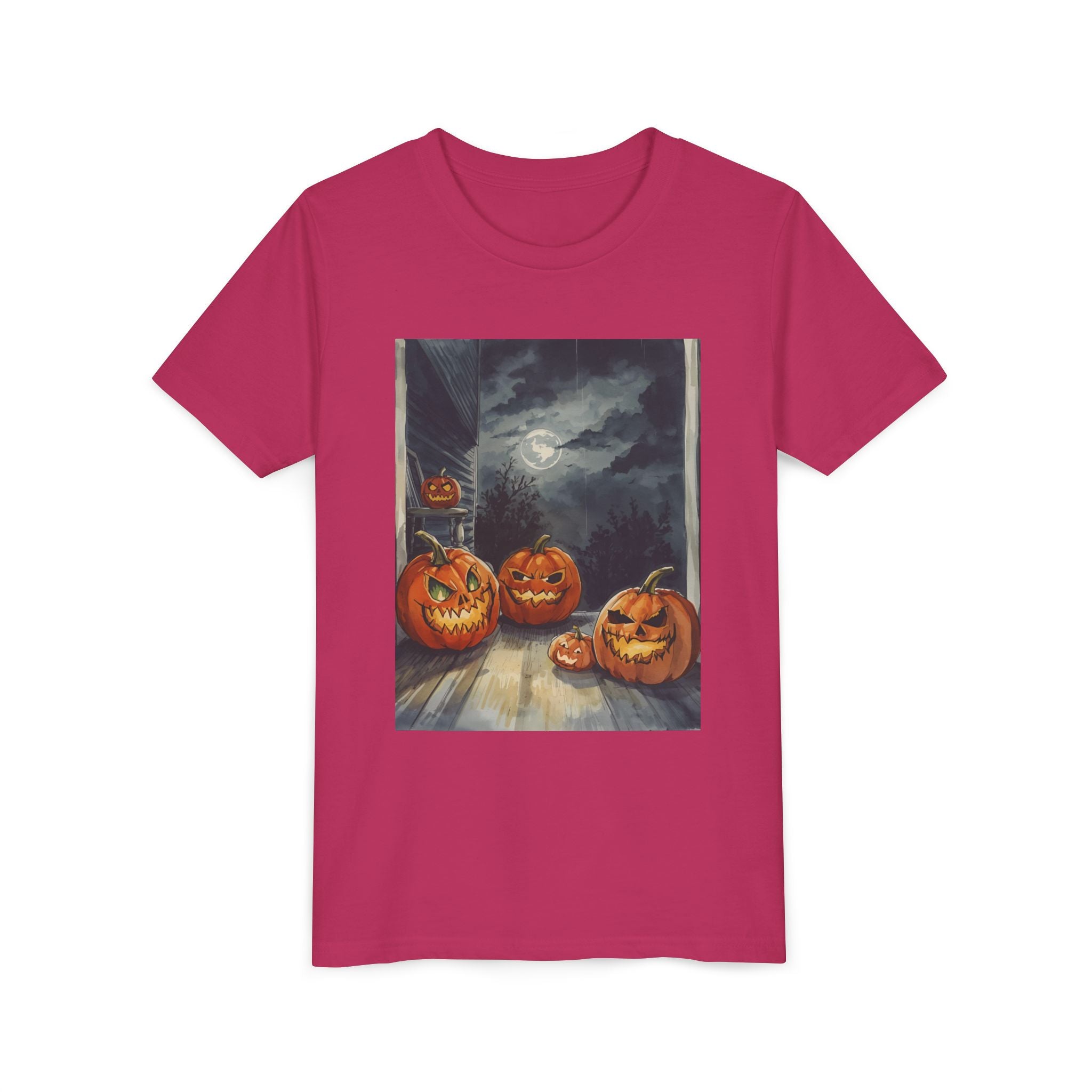 Halloween Pumpkin Spooky Youth Short Sleeve Tee