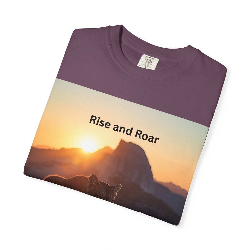 Rise And Roar Sunrise Mountain Lion T-Shirt, Rise and Roar Tee, Unisex Cotton Shirt, Graphic Tee for Nature Lovers, Adventure Apparel, Gifts for [...]