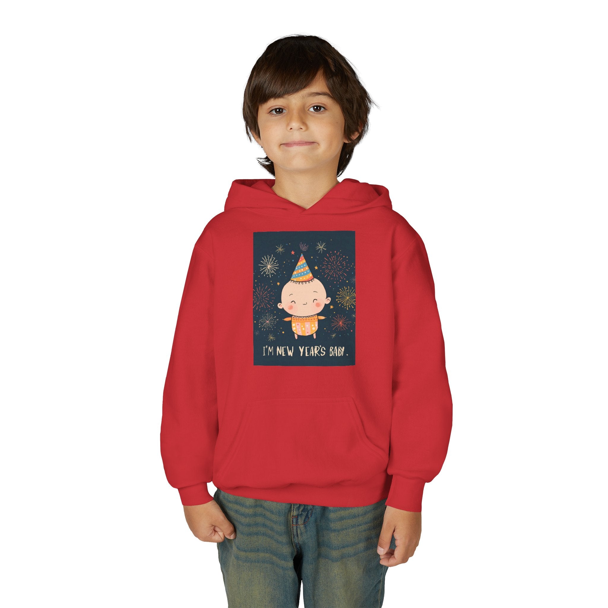 I Am A New Years Baby Youth Heavy Blend Hooded Sweatshirt