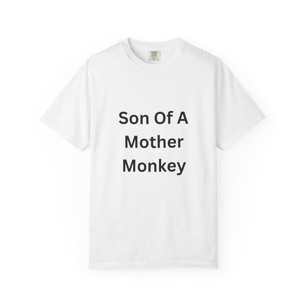 Unisex Humor T-shirt - "Son Of A Mother Monkey" - Funny Gift for Moms, Casual Wear, Birthday Gift, Eco-Friendly Tee, Unique Gift Idea