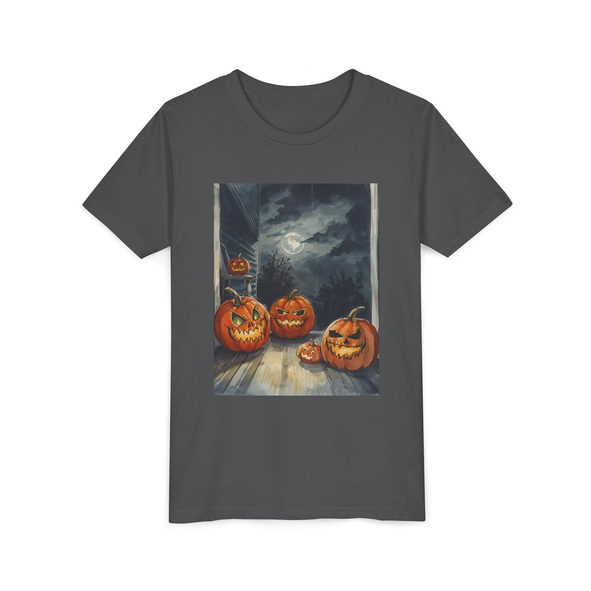 Halloween Pumpkin Spooky Youth Short Sleeve Tee