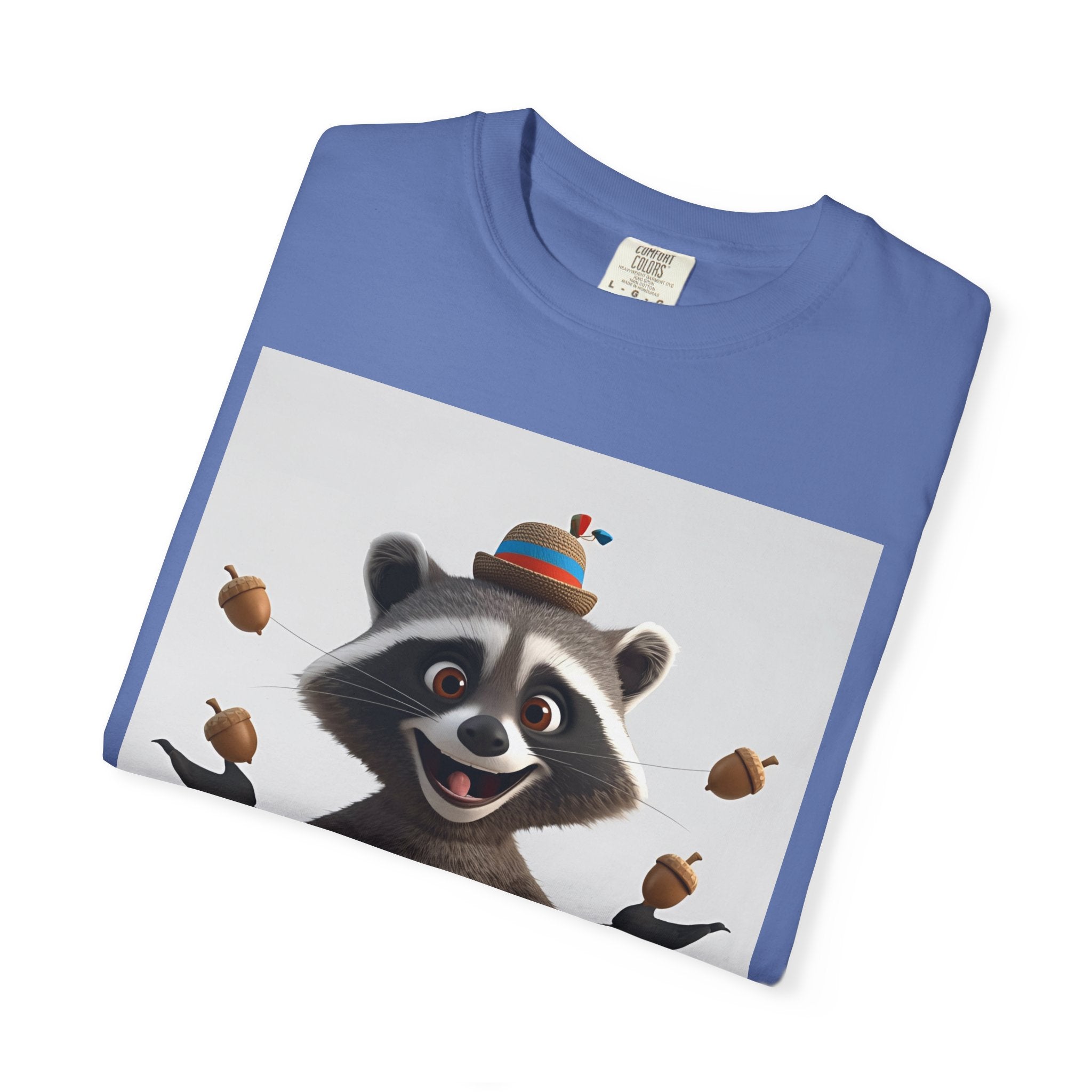 Whimsical Raccoon T-Shirt, Unisex Graphic Tee, Cute Animal Shirt, Fun Gift for Kids and Adults, Quirky Nature Lover Apparel, Party Wear