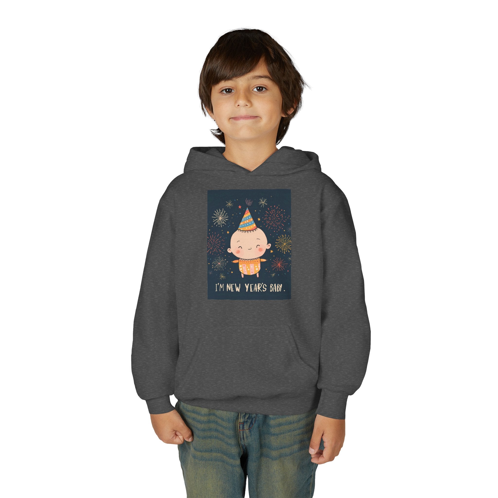 I Am A New Years Baby Youth Heavy Blend Hooded Sweatshirt