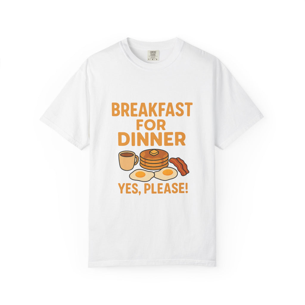 Cute Breakfast for Dinner Unisex T-shirt | Fun Foodie Tee, Gift for Food Lovers, Casual Wear, Brunch Shirt, Breakfast Lovers