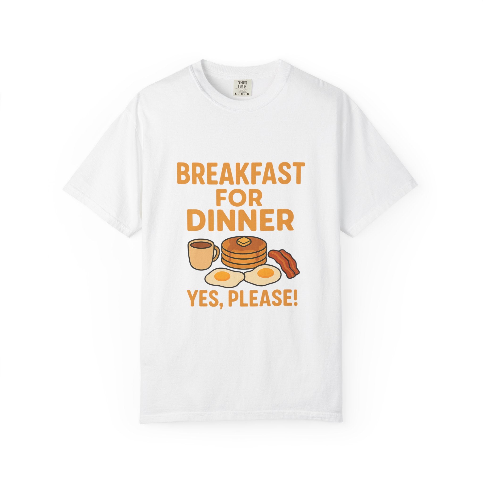 Cute Breakfast for Dinner Unisex T-shirt | Fun Foodie Tee, Gift for Food Lovers, Casual Wear, Brunch Shirt, Breakfast Lovers