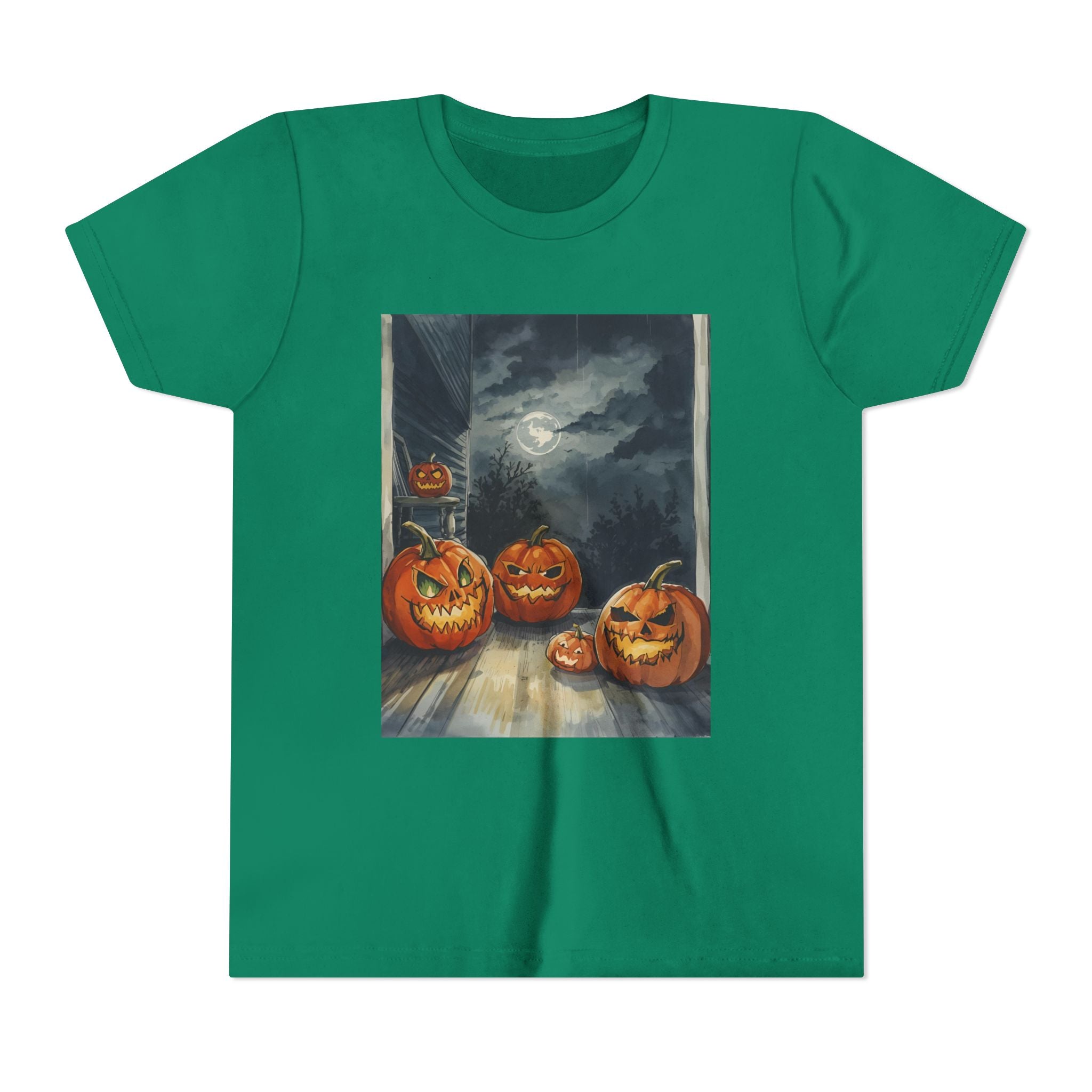 Halloween Pumpkin Scary Youth Short Sleeve Tee